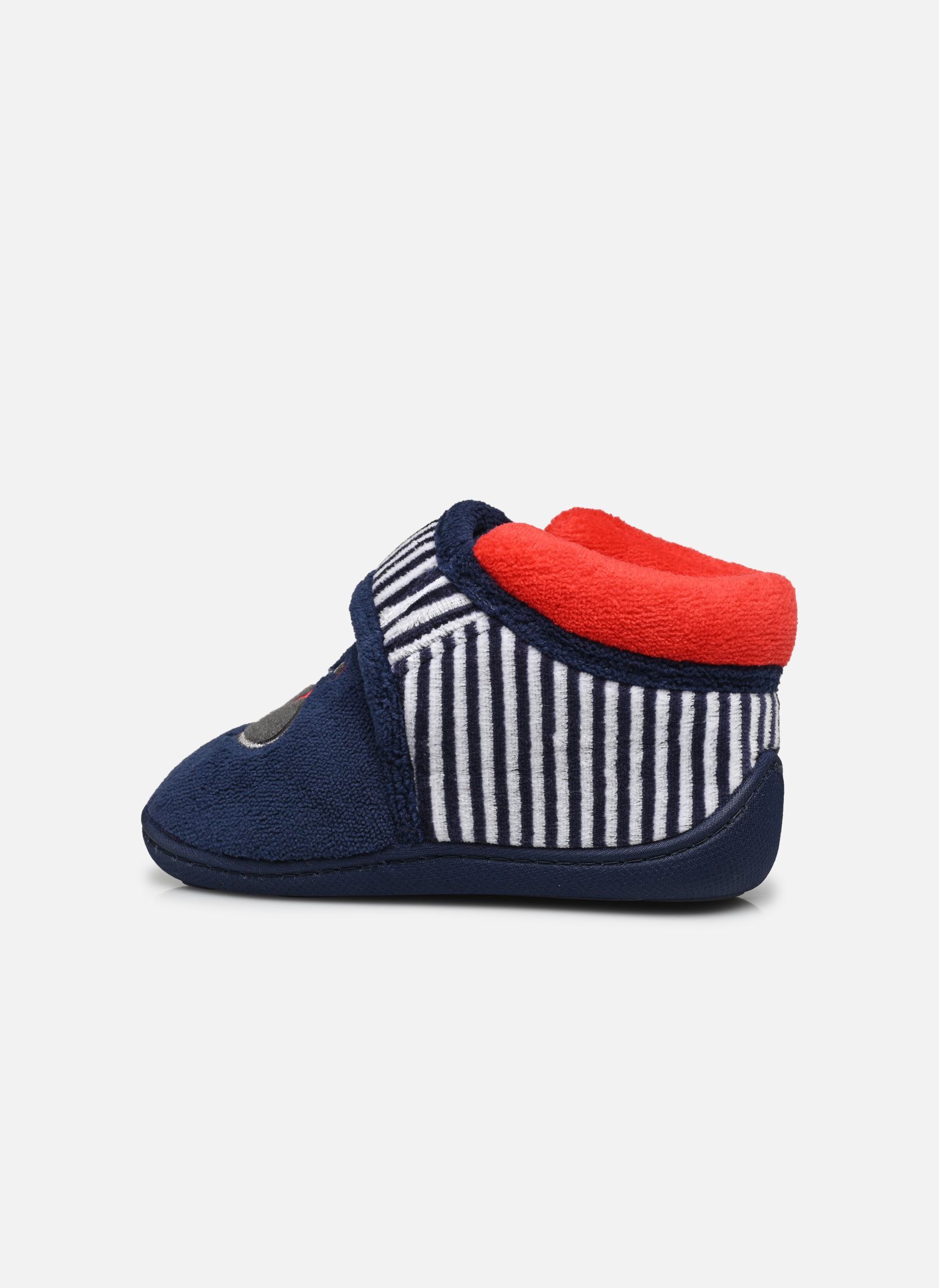 Hausschuhe Bottillons velcro en micro-éponge jungen blau Isotoner Hausschuhe Bottillons velcro en micro-éponge jungen blau MARINE