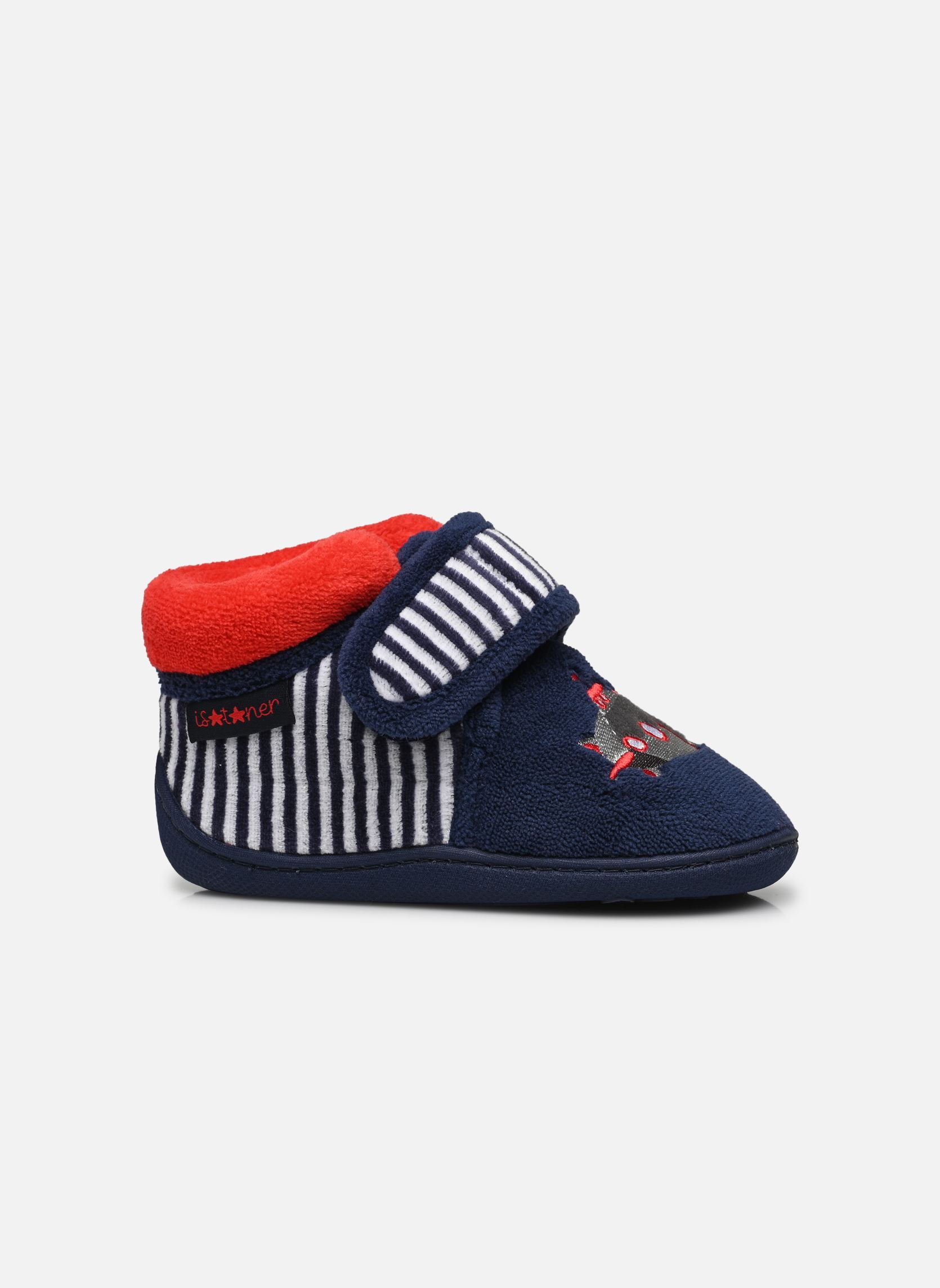 Hausschuhe Bottillons velcro en micro-éponge jungen blau Isotoner Hausschuhe Bottillons velcro en micro-éponge jungen blau MARINE