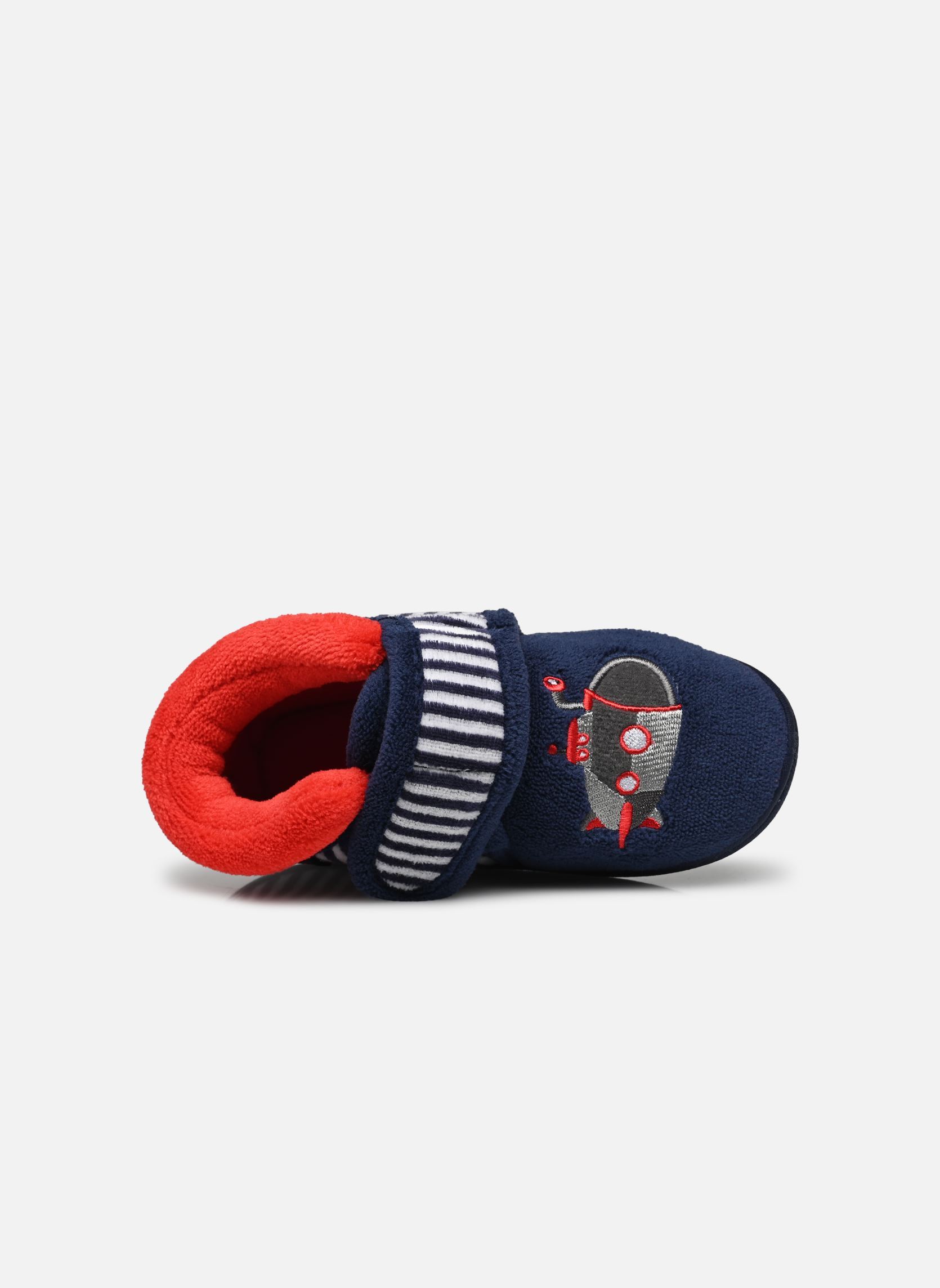Hausschuhe Bottillons velcro en micro-éponge jungen blau Isotoner Hausschuhe Bottillons velcro en micro-éponge jungen blau MARINE