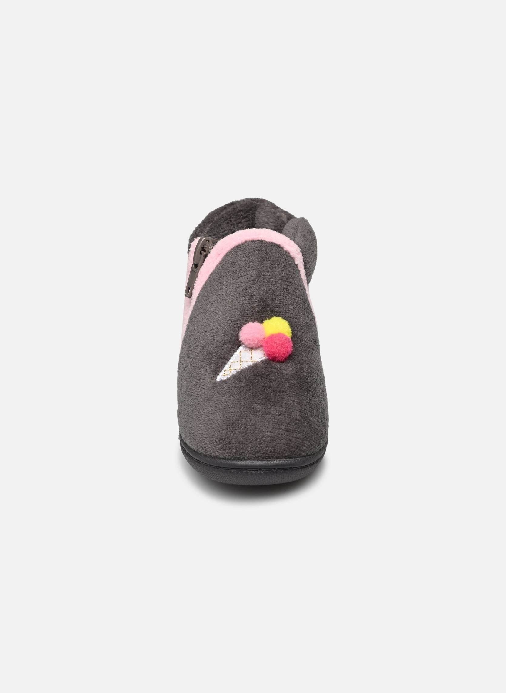 Hausschuhe Bottillons zip en micro-éponge W mädchen grau Isotoner Hausschuhe Bottillons zip en micro-éponge W mädchen grau GRIS