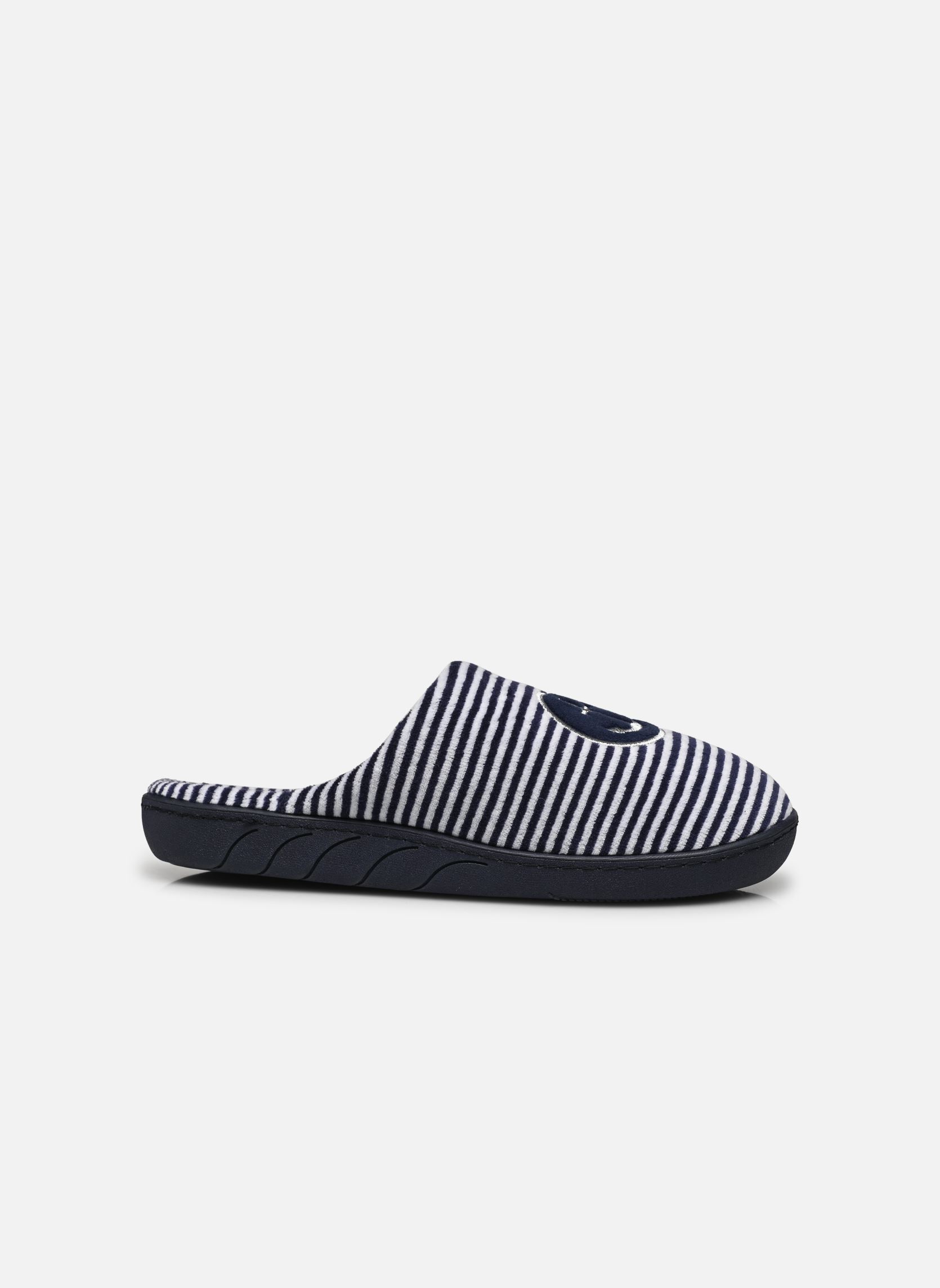 Hausschuhe Mules en velours semelle ergonomique mädchen blau Isotoner Hausschuhe Mules en velours semelle ergonomique mädchen blau RAYURES