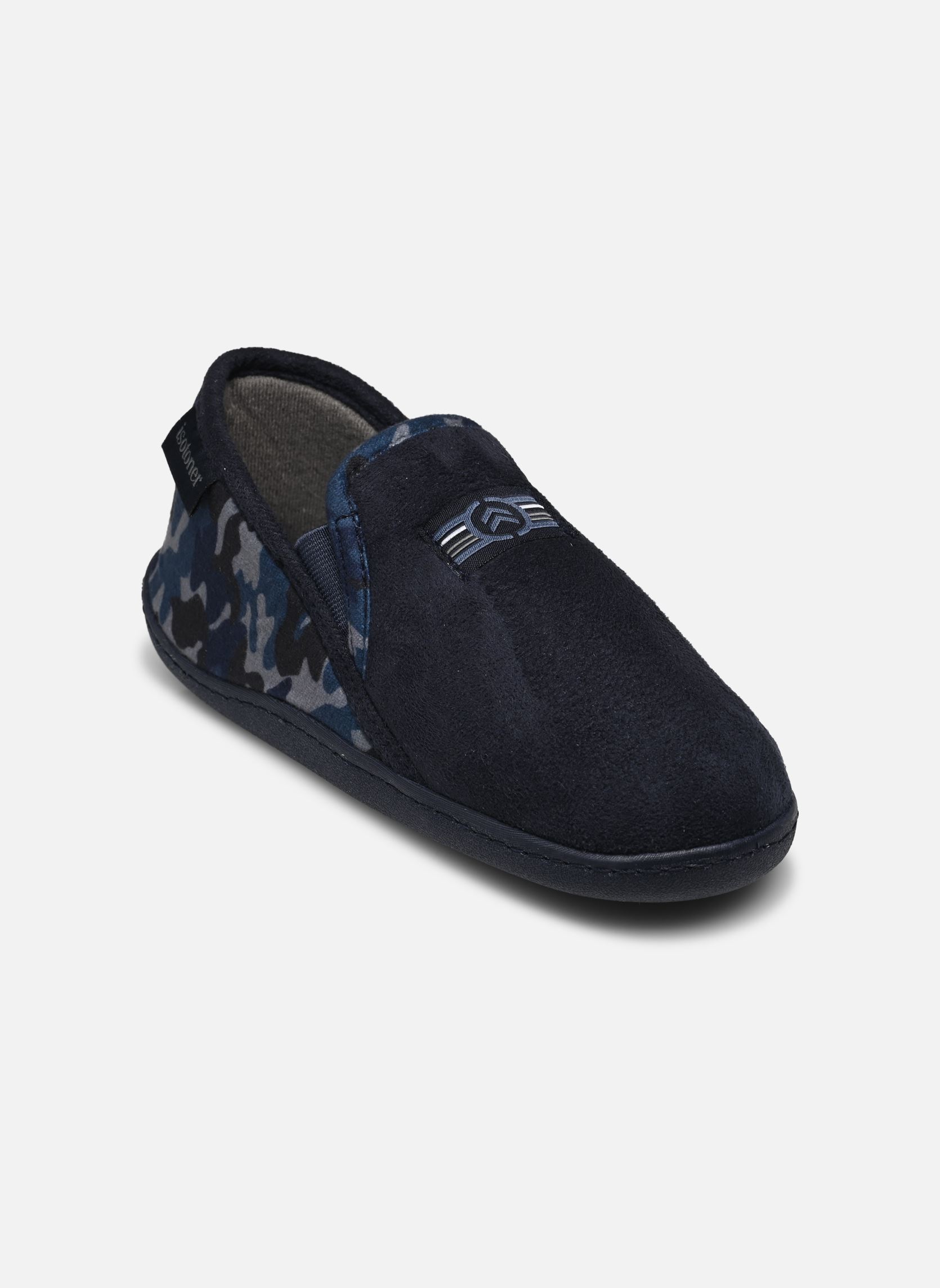 Chaussons Mocassins en suédine garçon bleu Isotoner Chaussons Mocassins en suédine garçon bleu MARINE