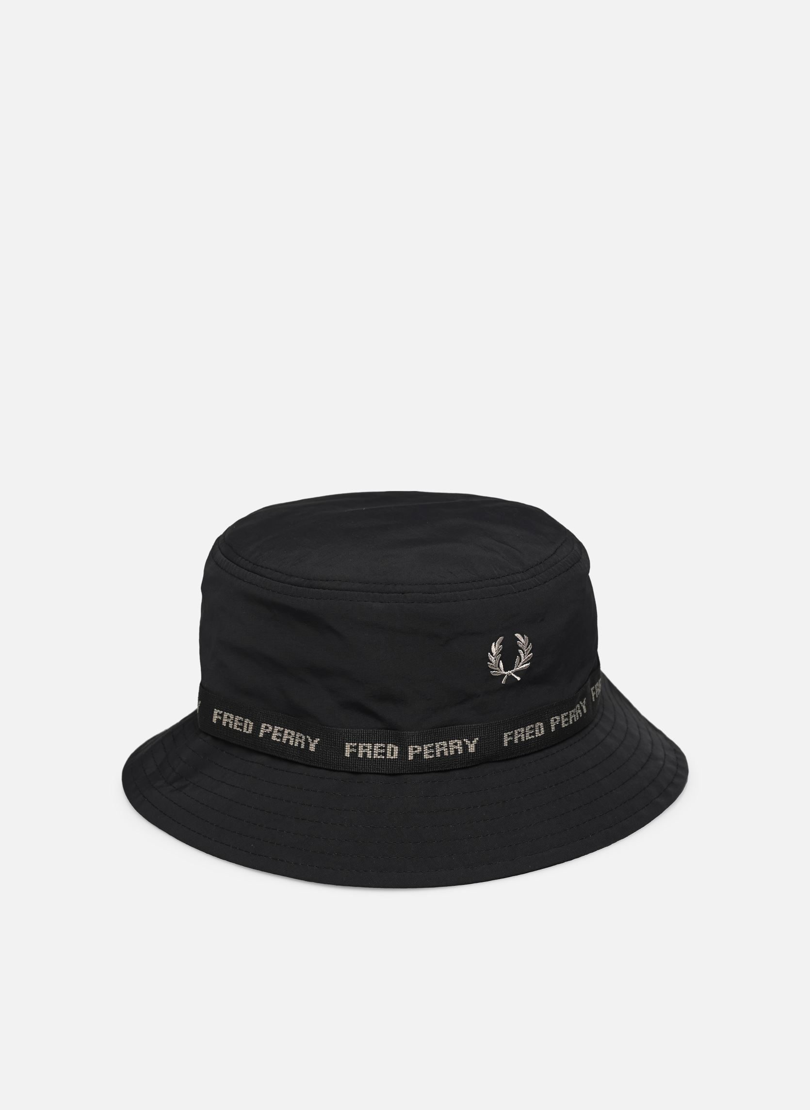 Hüte BRANDED TAPED BUCKET HAT schwarz Fred Perry Hüte BRANDED TAPED BUCKET HAT schwarz Black