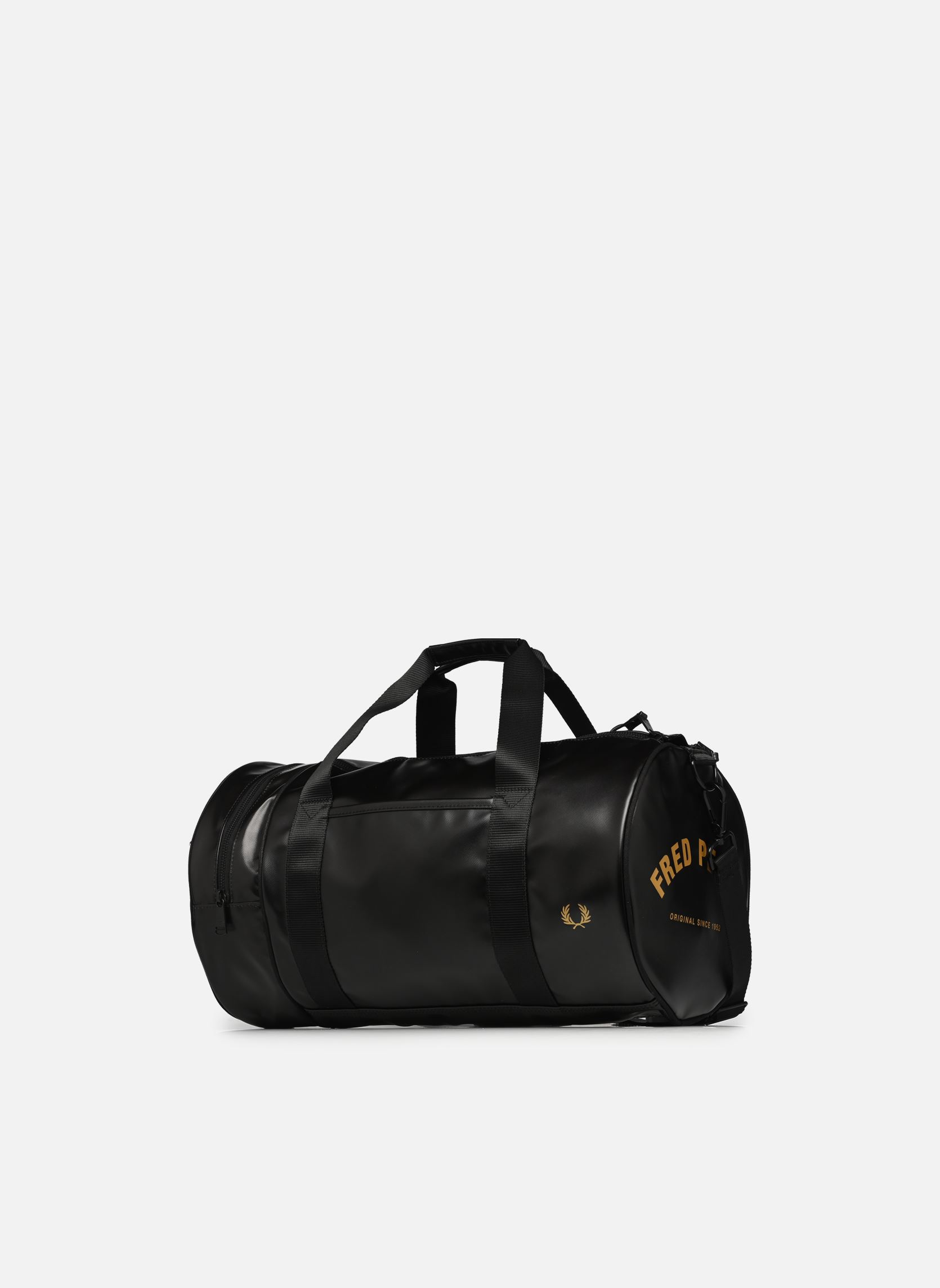 Reistassen TONAL CLASSIC BARREL BAG heren zwart Fred Perry Reistassen TONAL CLASSIC BARREL BAG heren zwart BLACK/GOLD