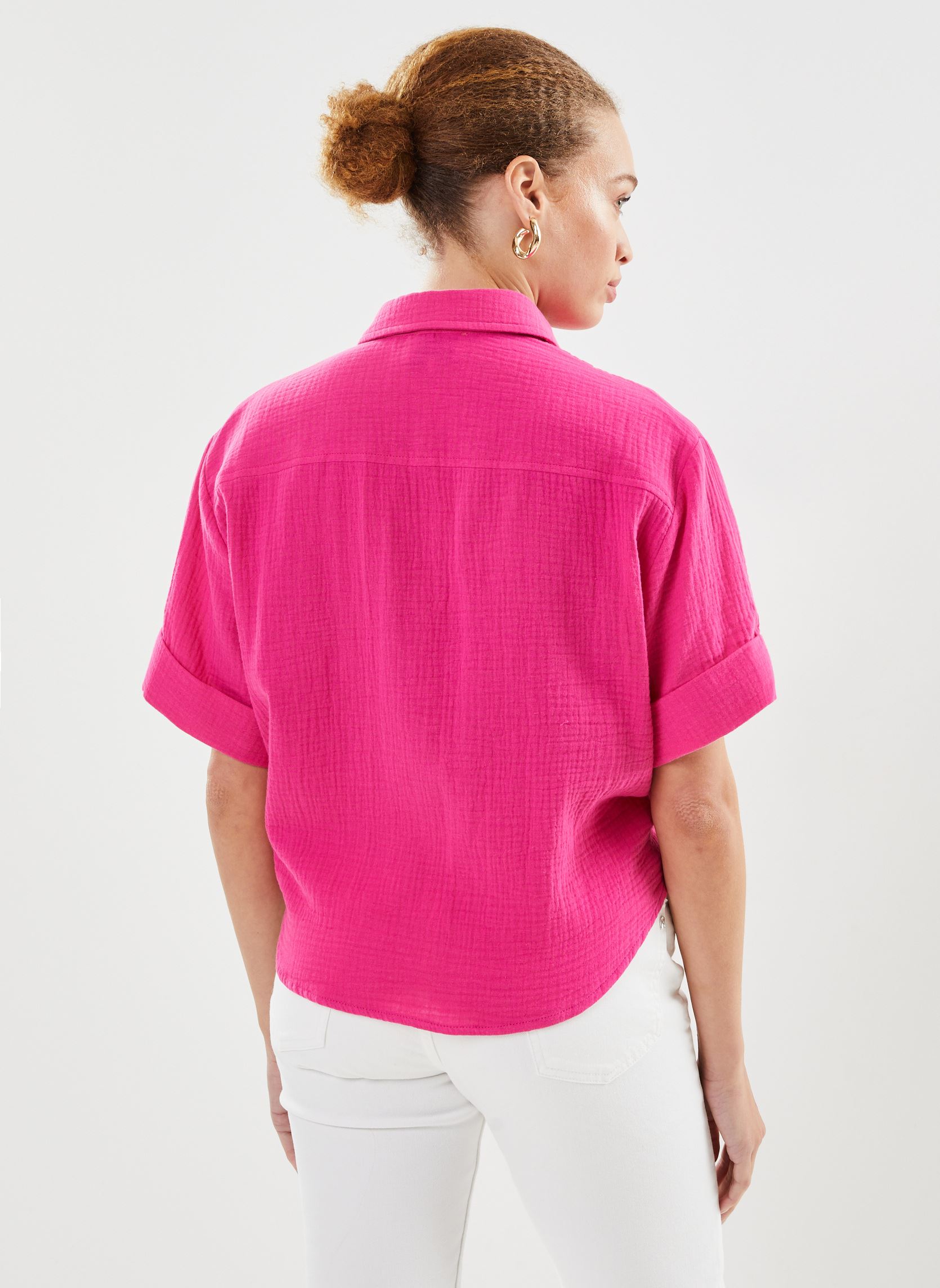 Chemise à manches courtes et motif de boxy