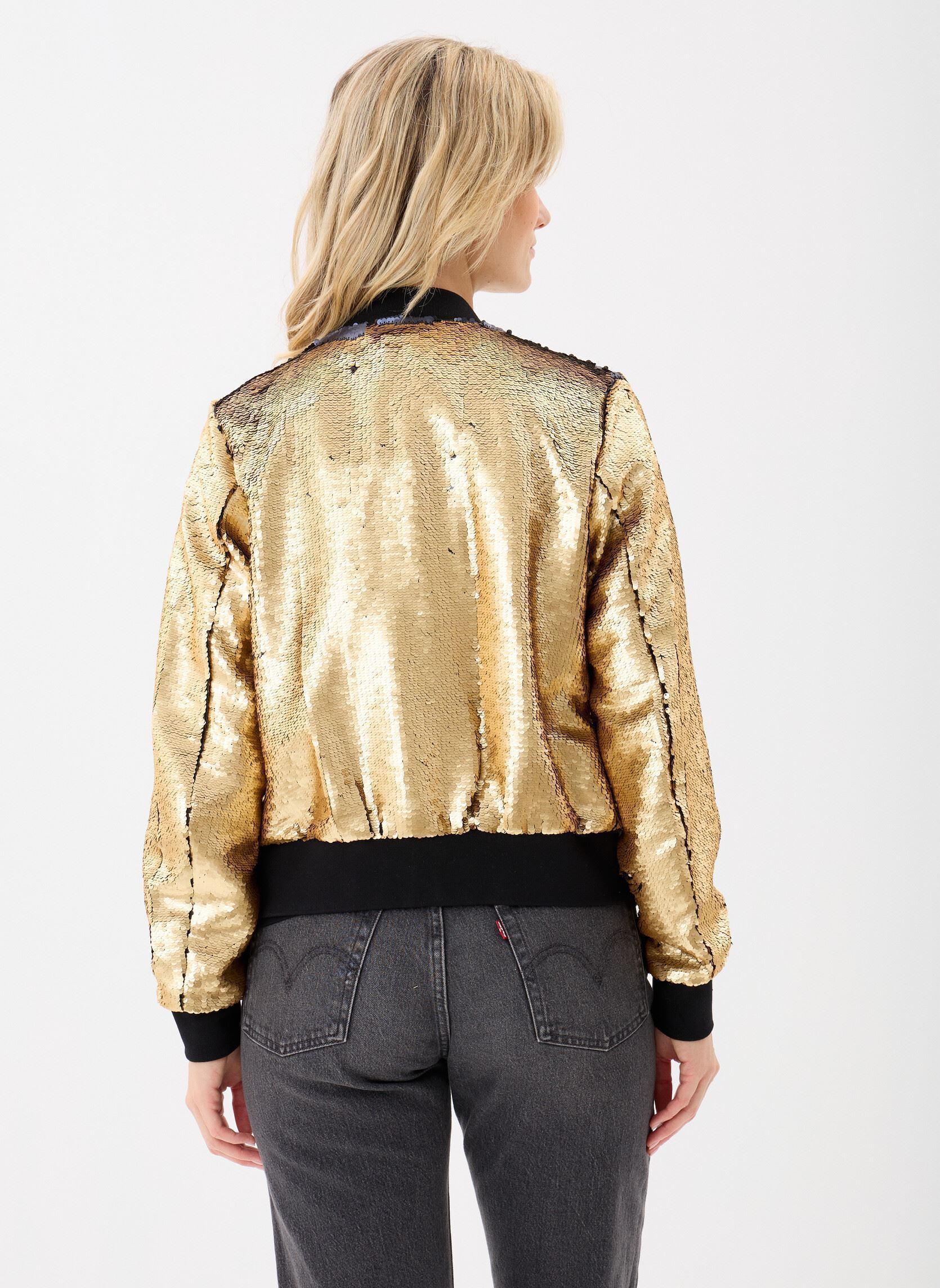Blousons Glitter Women femme or et bronze Bombers Original Blousons Glitter Women femme or et bronze GOLD