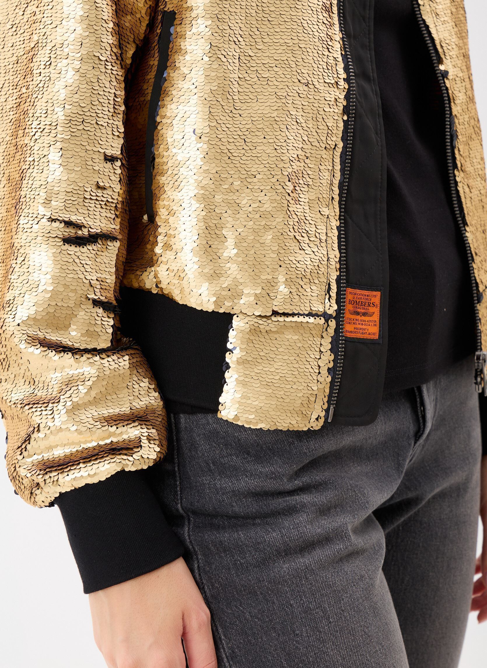 Blousons Glitter Women femme or et bronze Bombers Original Blousons Glitter Women femme or et bronze GOLD