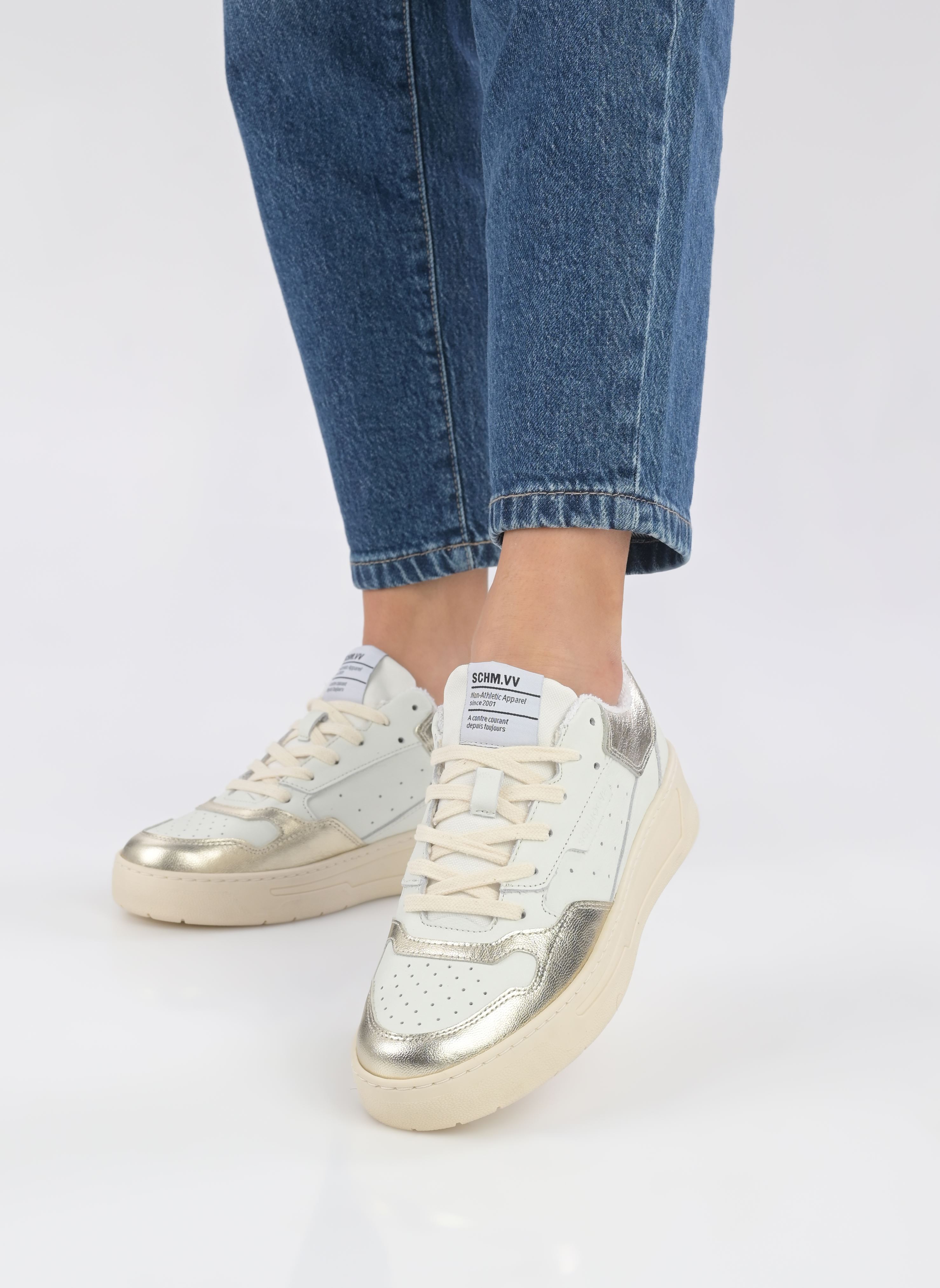 Baskets SMATCH NEW TRAINER W femme blanc Schmoove Baskets SMATCH NEW TRAINER W femme blanc WHITE/CHAMPAGNE