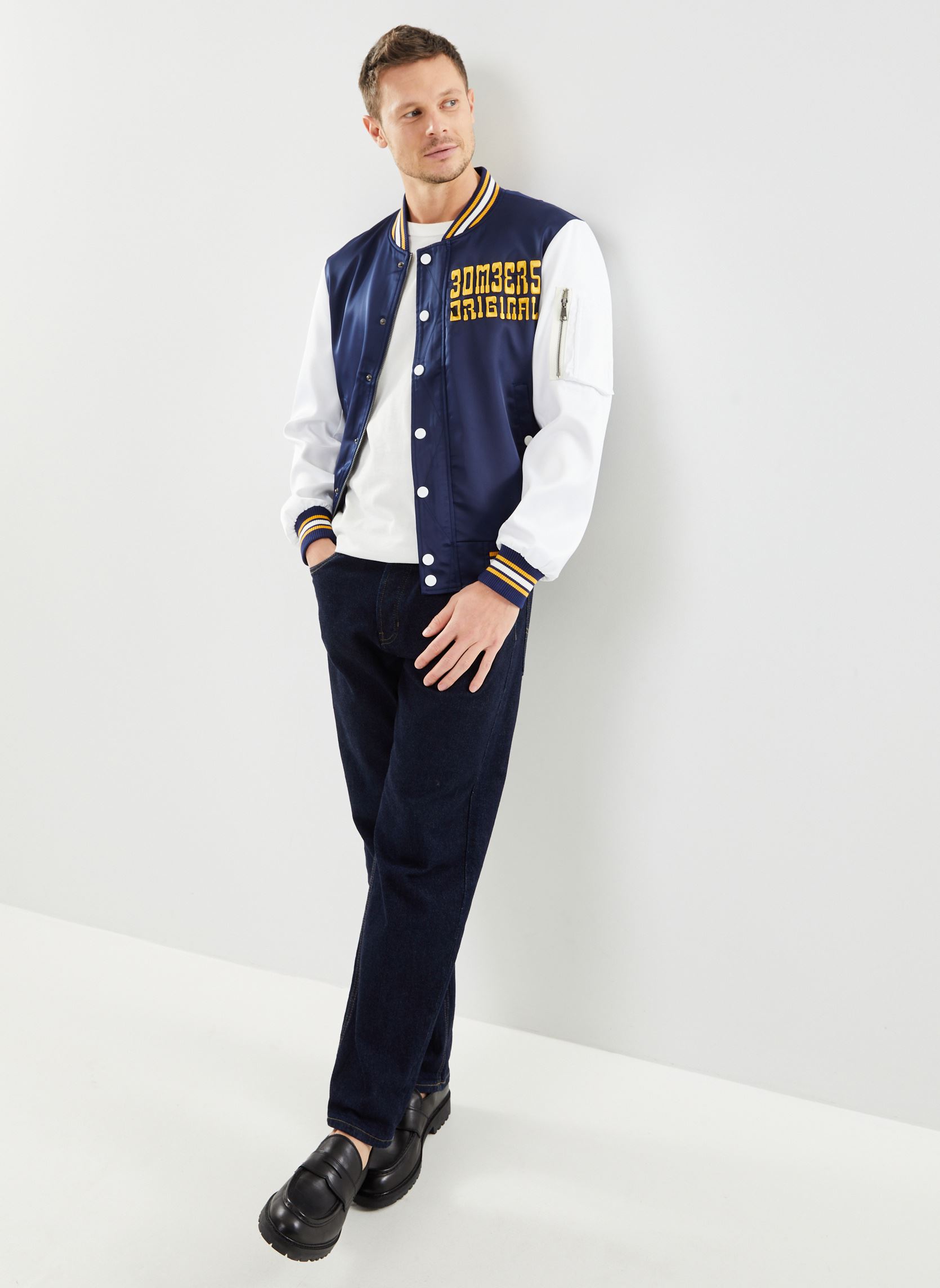 Bomberjacks March Men heren blauw Bombers Original Bomberjacks March Men heren blauw NAVY/WHITE