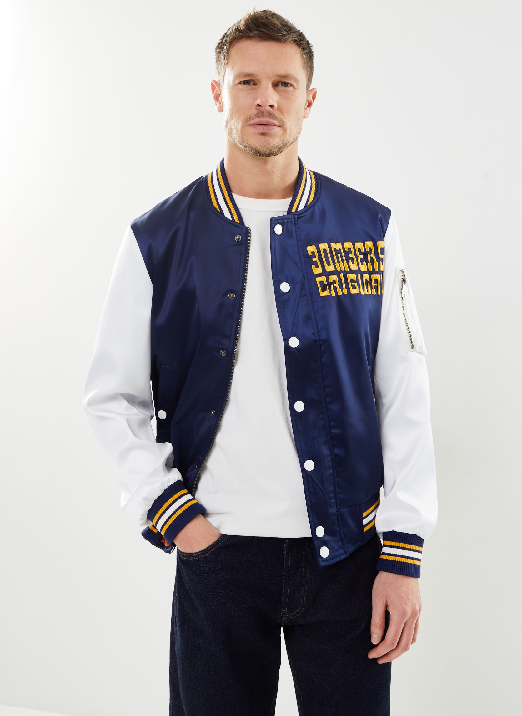 Bomberjacks March Men heren blauw Bombers Original Bomberjacks March Men heren blauw NAVY/WHITE