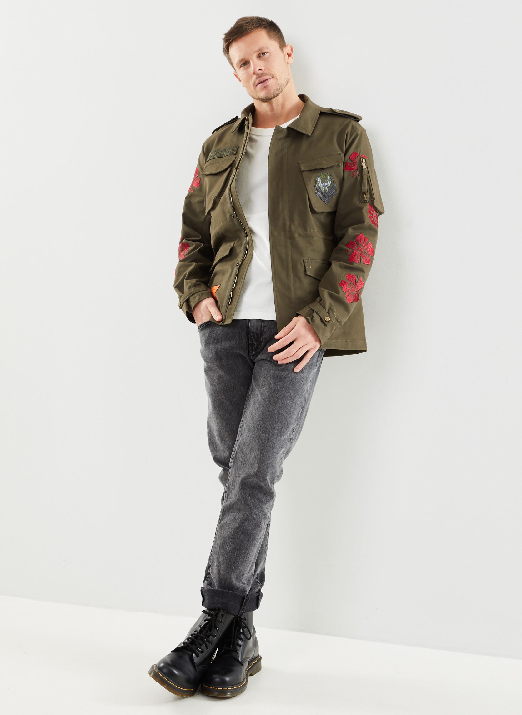 Jacken Fleet Men herren grün Bombers Original Jacken Fleet Men herren grün KAKI