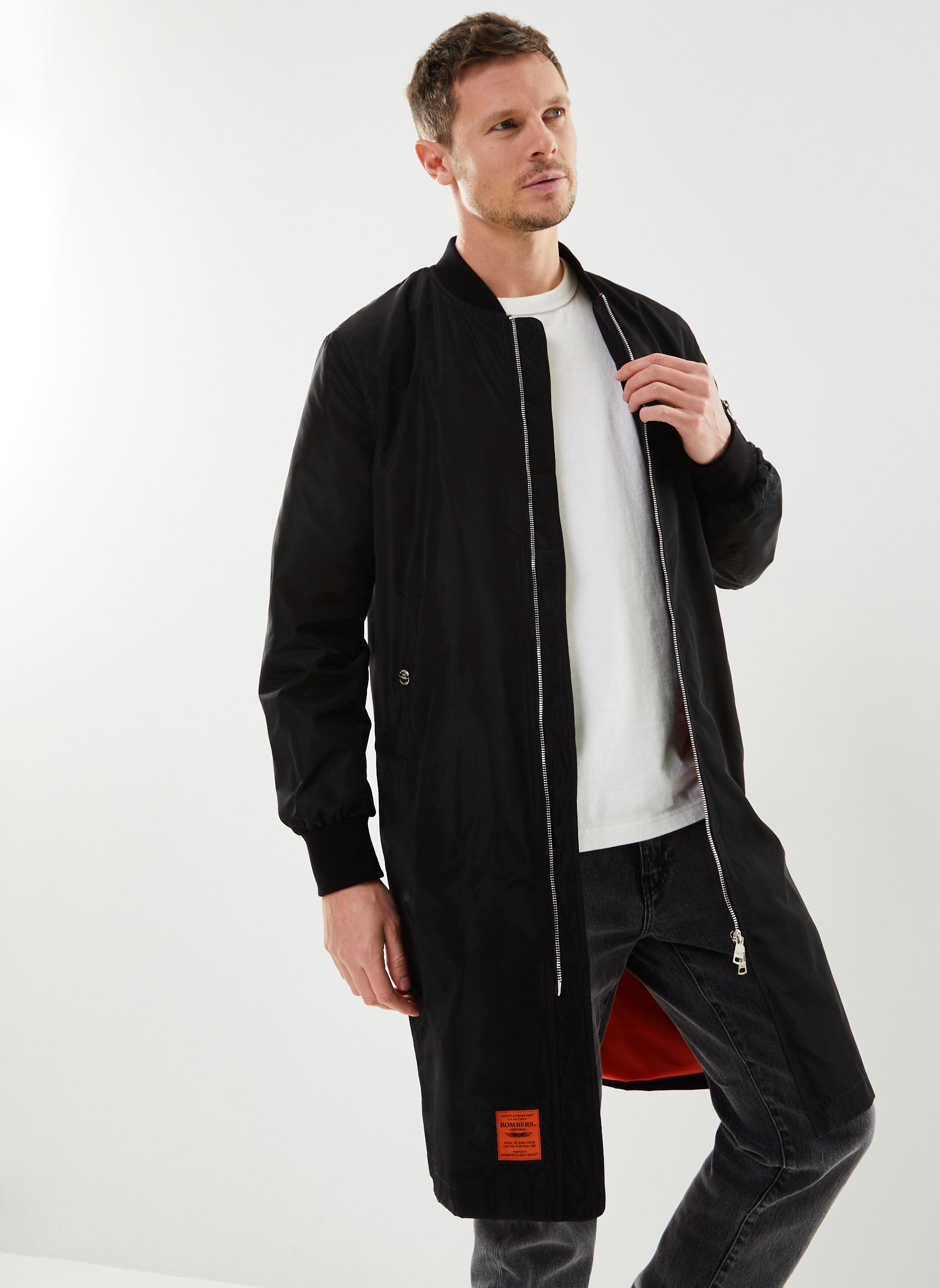 Cappotti lunghi MA 105 MEN uomo nero Bombers Original Cappotti lunghi MA 105 MEN uomo nero BLACK
