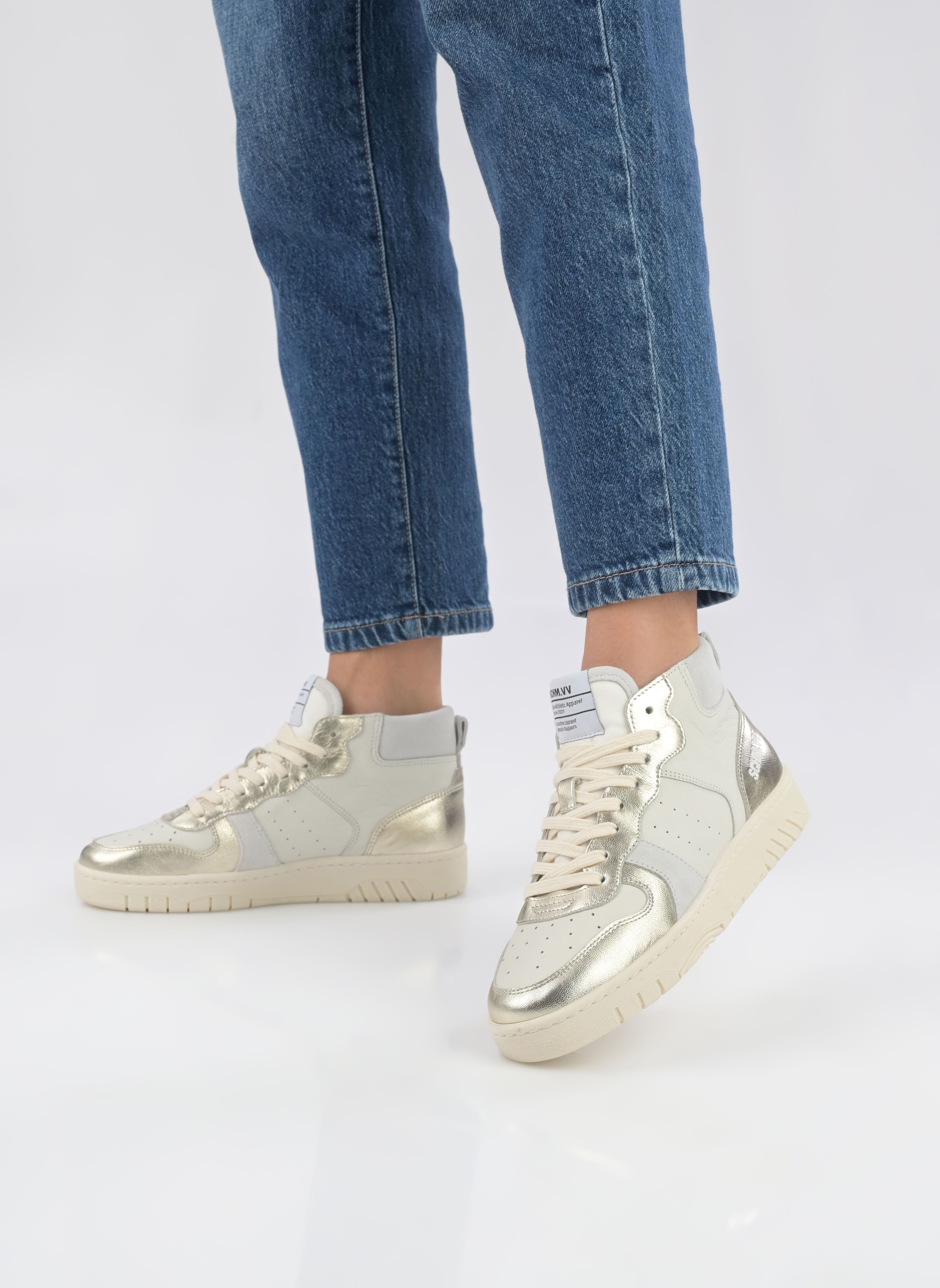 Hoge sneakers WINSTON MID W dames wit Schmoove Hoge sneakers WINSTON MID W dames wit OFF WHITECHAMPAGNE