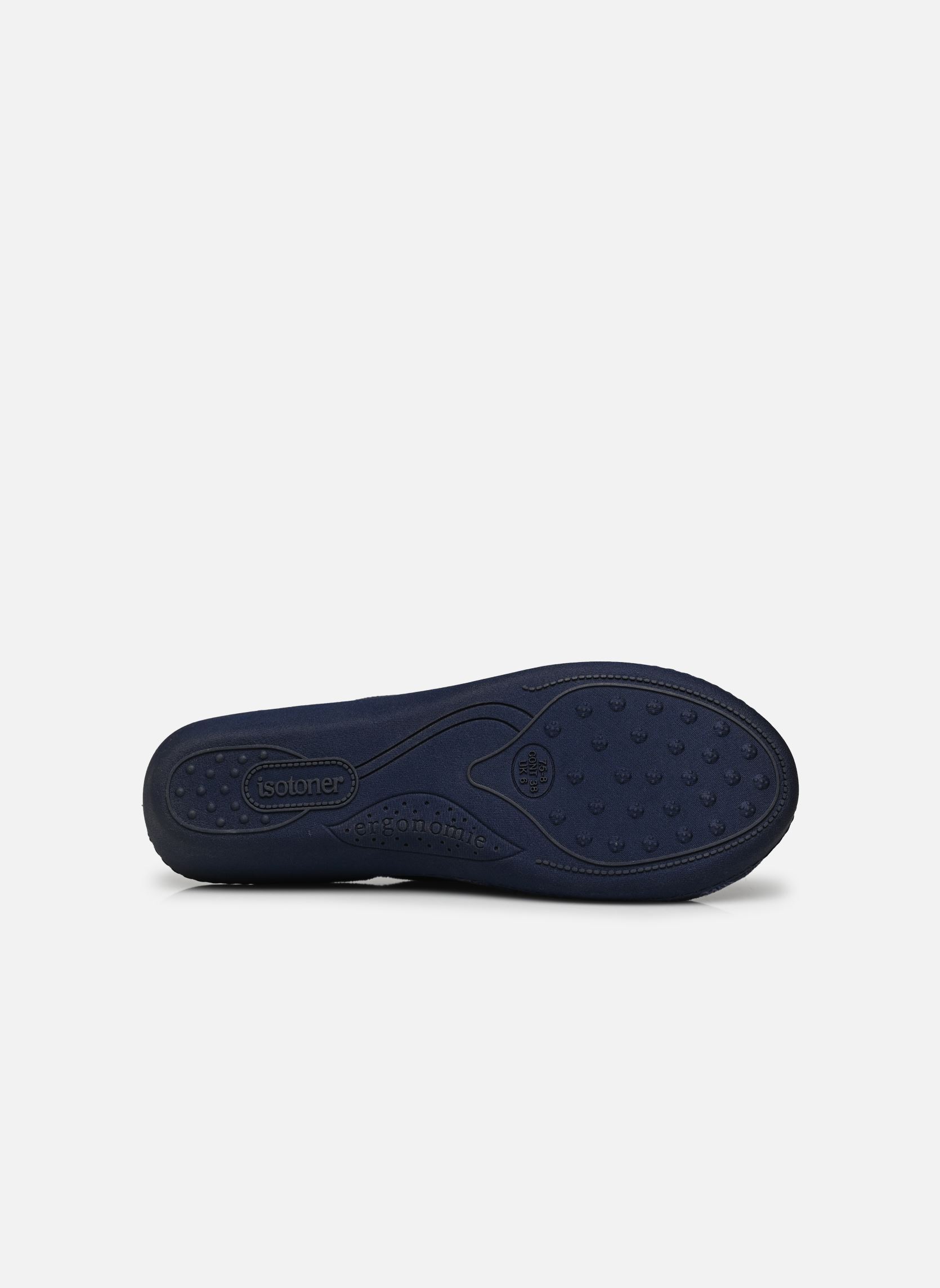 Chaussons Mules en velours ultra doux talon 4 cm s femme bleu Isotoner Chaussons Mules en velours ultra doux talon 4 cm s femme bleu MARINE