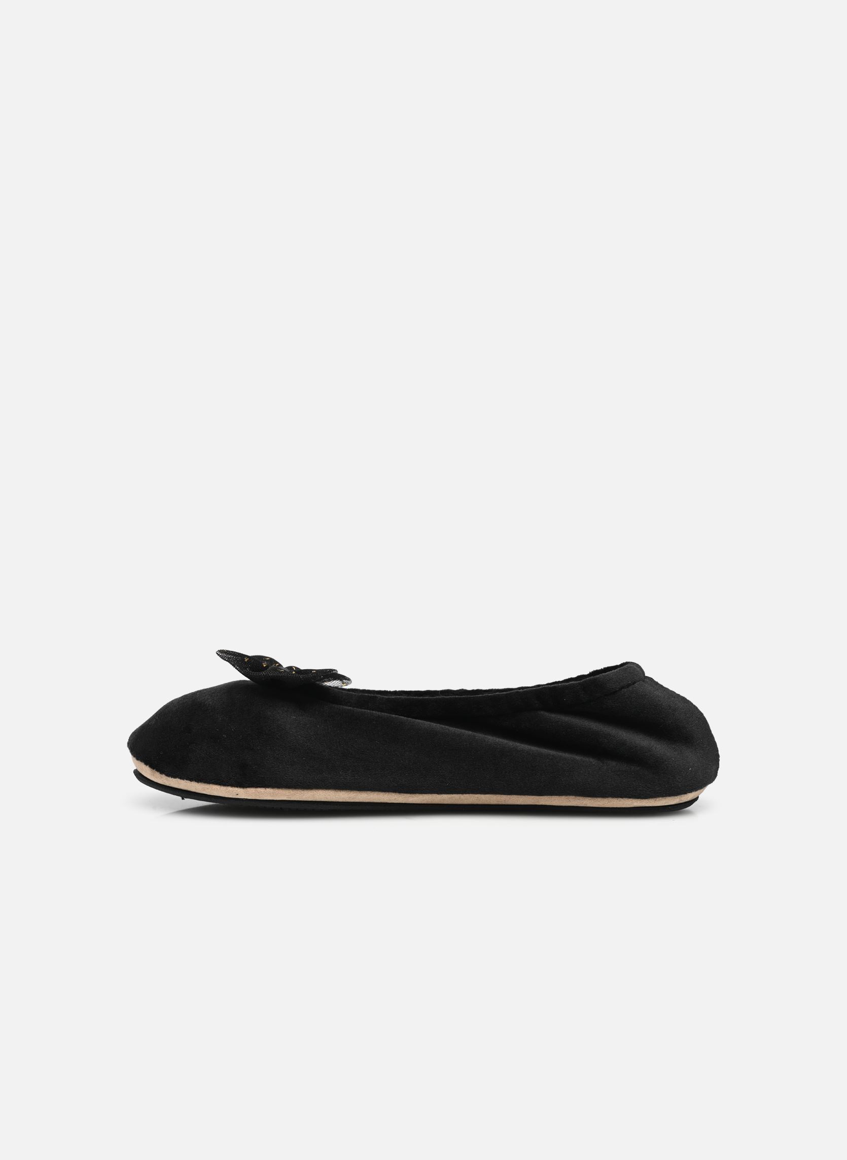 Chaussons Ballerines en microvelours nœud précieux femme noir Isotoner Chaussons Ballerines en microvelours nœud précieux femme noir NOIR
