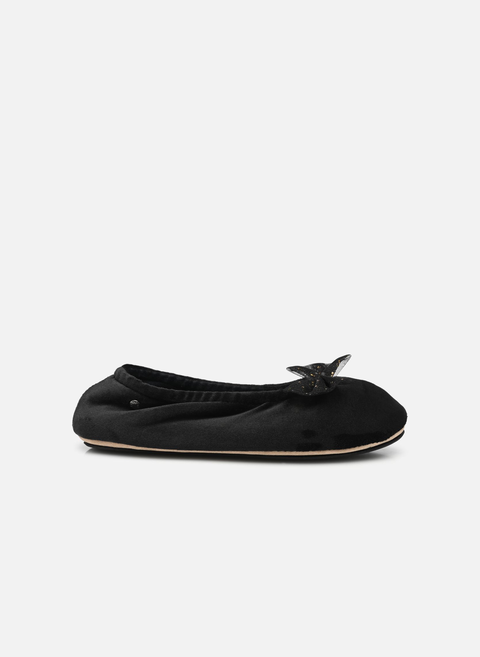 Chaussons Ballerines en microvelours nœud précieux femme noir Isotoner Chaussons Ballerines en microvelours nœud précieux femme noir NOIR