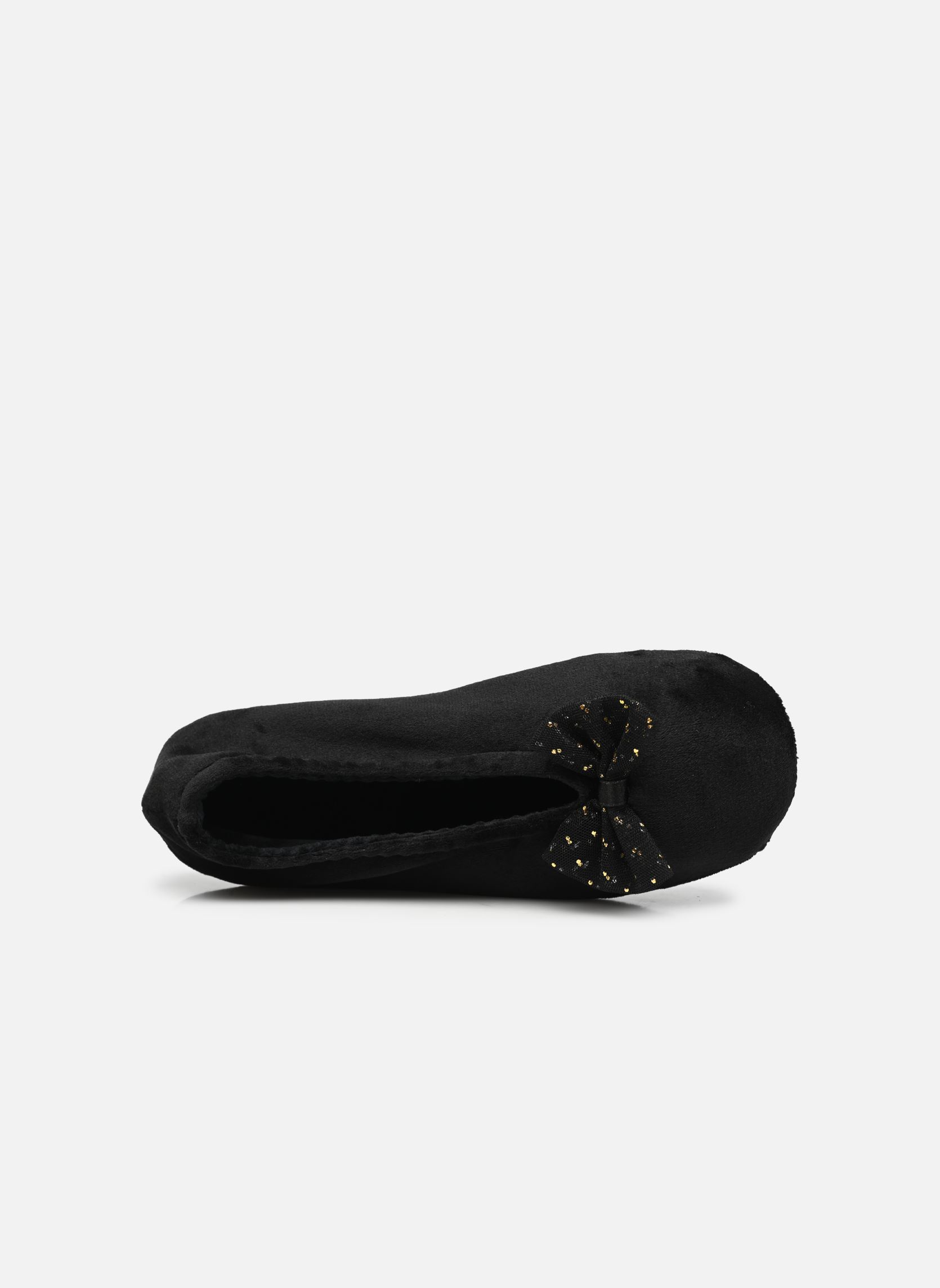Chaussons Ballerines en microvelours nœud précieux femme noir Isotoner Chaussons Ballerines en microvelours nœud précieux femme noir NOIR