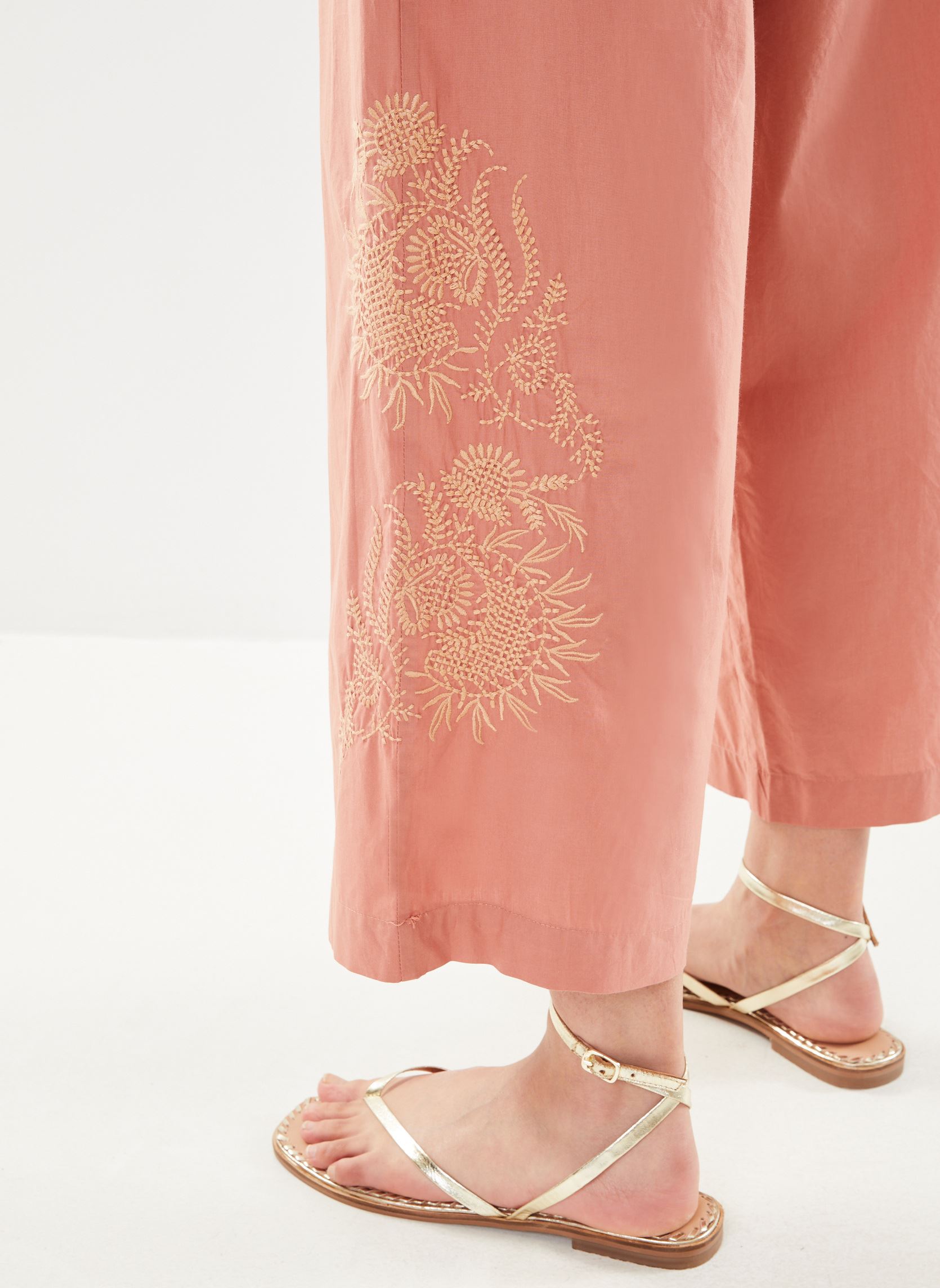 Pantalons larges Party TC129 Brd femme rose Leon & Harper Pantalons larges Party TC129 Brd femme rose BLUSH