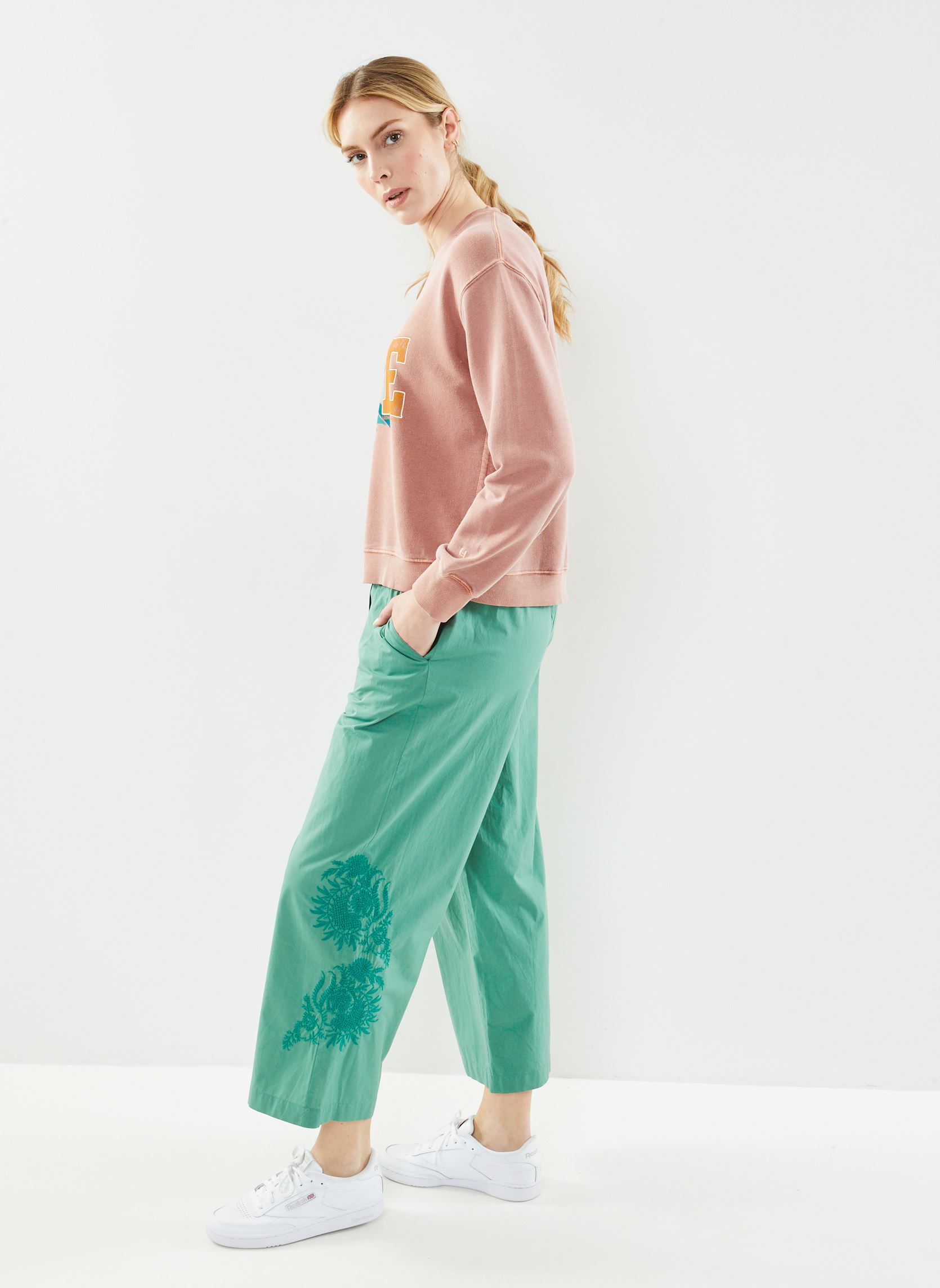Pantalons larges Party TC129 Brd femme vert Leon & Harper Pantalons larges Party TC129 Brd femme vert GRASS