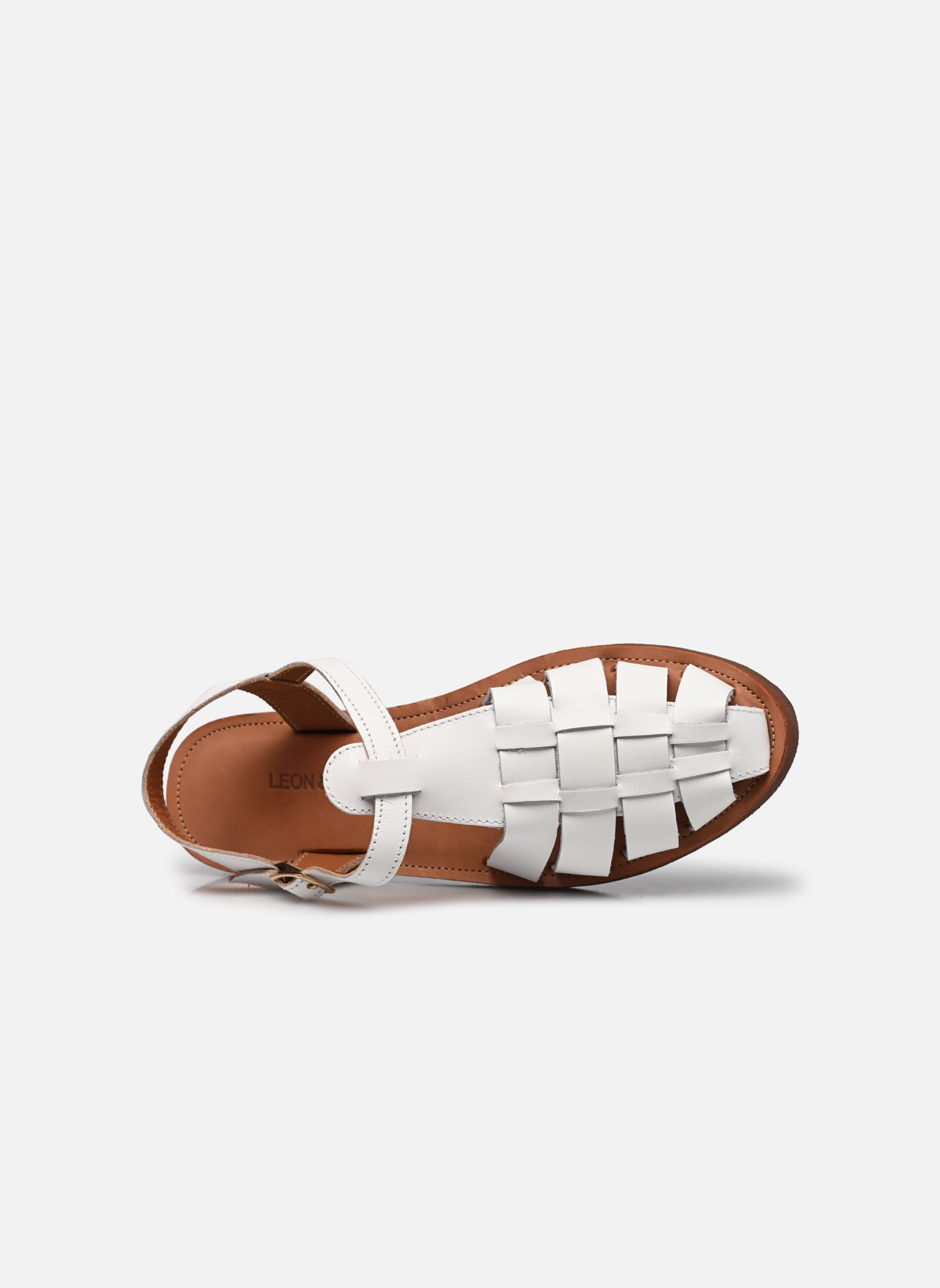 Flache Sandalen Cancun AS14 P24 damen weiß Leon & Harper Flache Sandalen Cancun AS14 P24 damen weiß WHITE