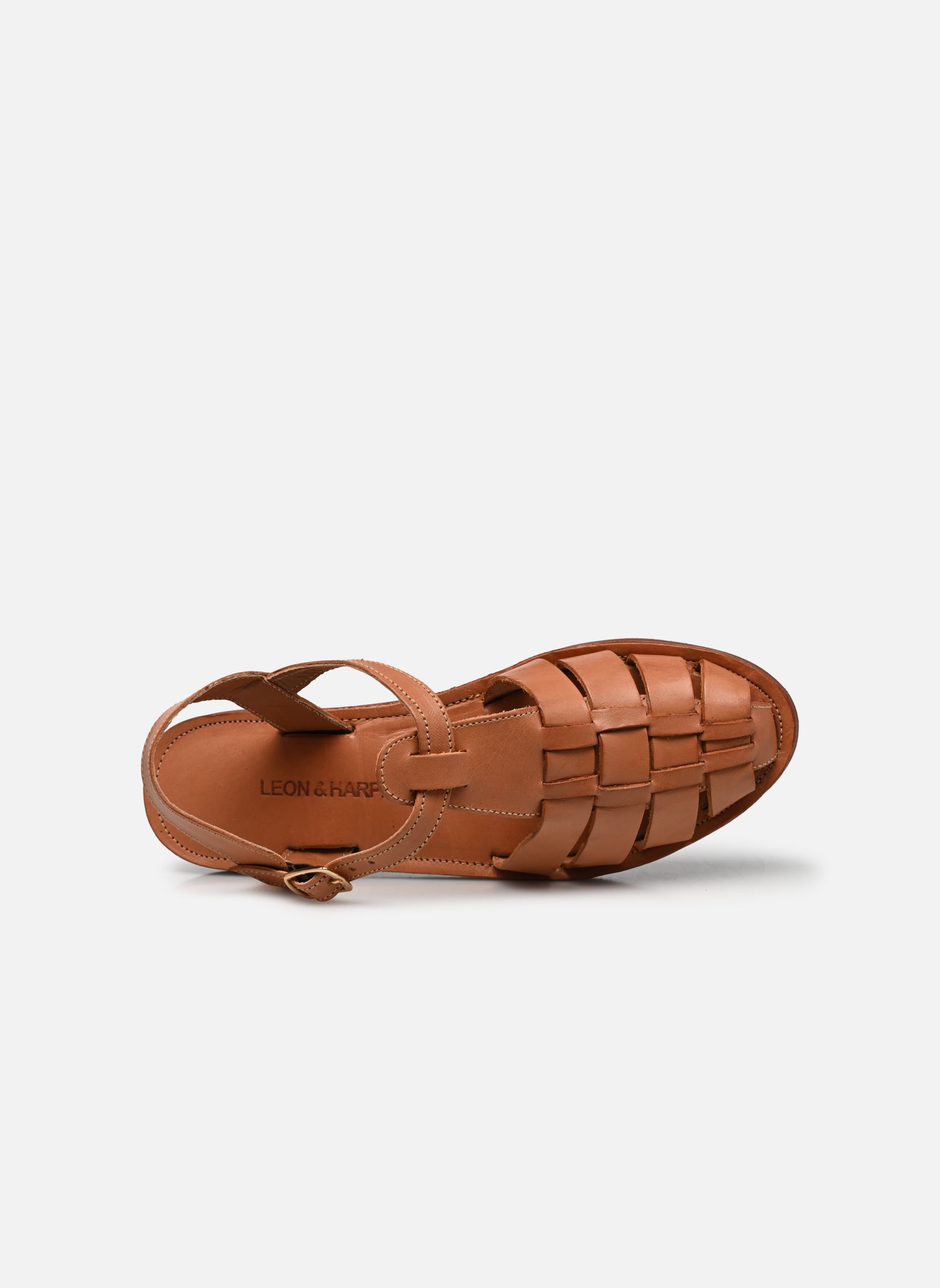 Flache Sandalen Cancun AS14 P24 damen braun Leon & Harper Flache Sandalen Cancun AS14 P24 damen braun NATURAL