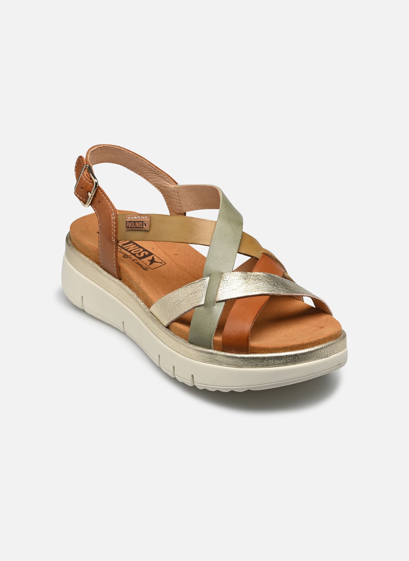 Sandalias y plataformas de cuña PALMA W4N-0650C1 mujer marrón