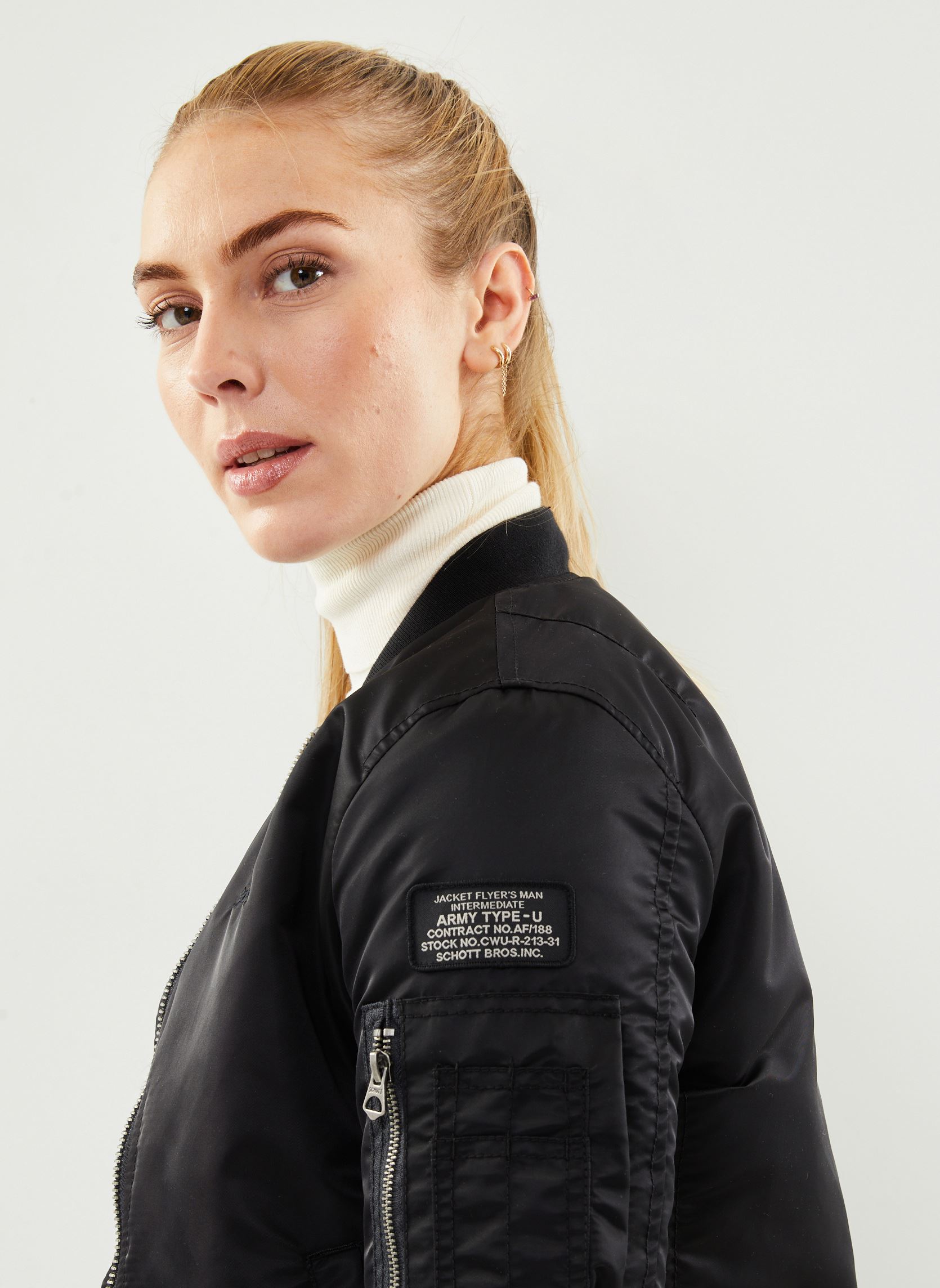 Blousons Bomber Femme-AIRFORCEWRS femme noir Schott Blousons Bomber Femme-AIRFORCEWRS femme noir BLACK