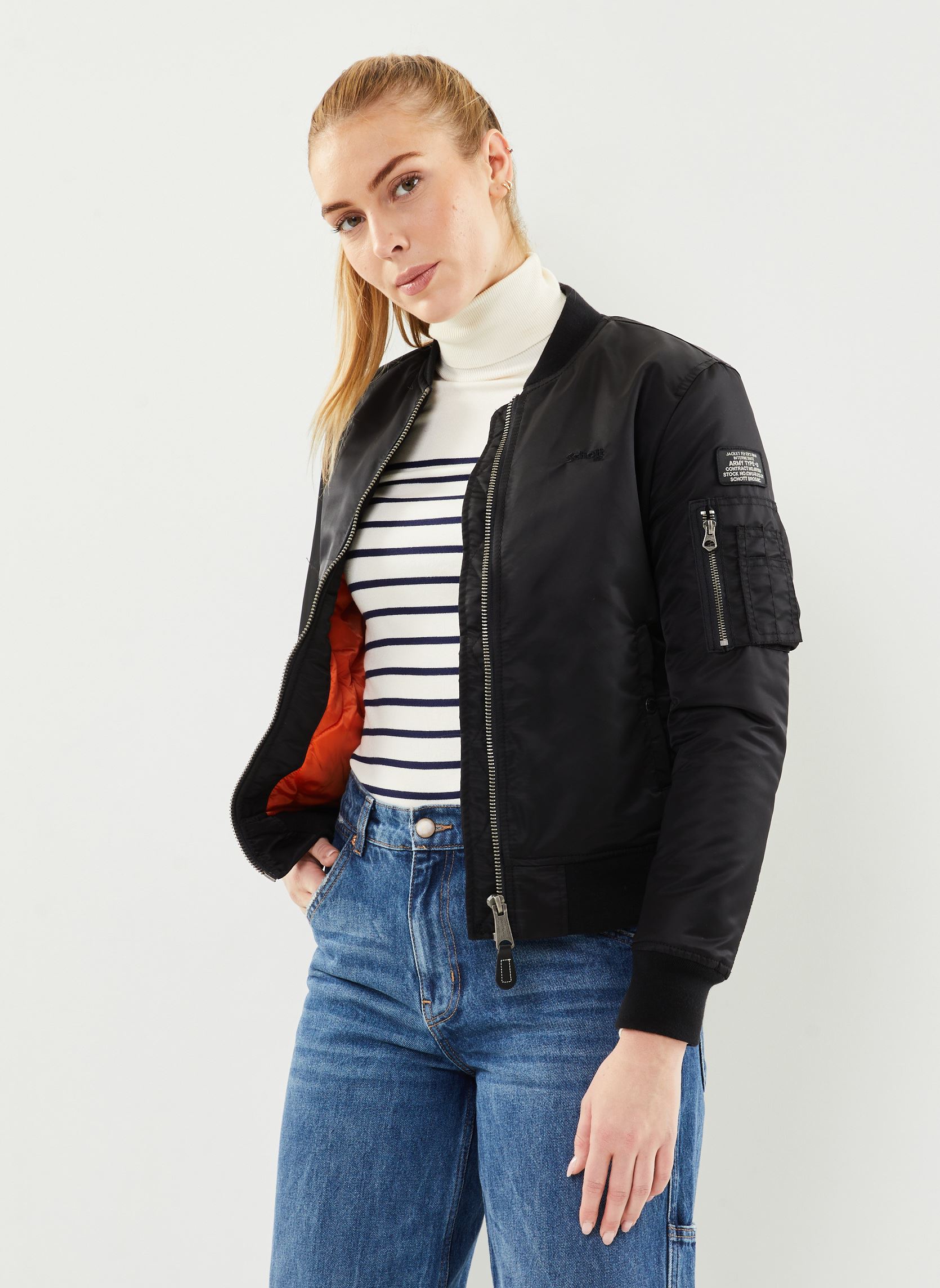 Veste Schott Blouson bomber femme Ref 64560 US - vue 3