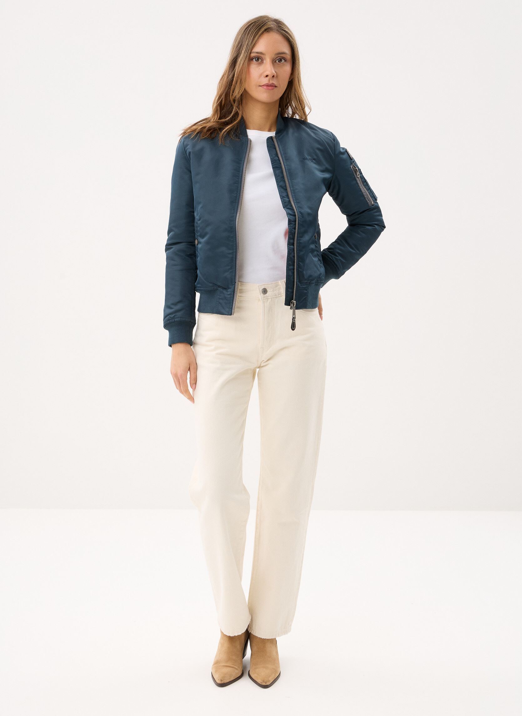 Blousons Bomber Femme-AIRFORCEWRS femme bleu Schott Blousons Bomber Femme-AIRFORCEWRS femme bleu NAVY