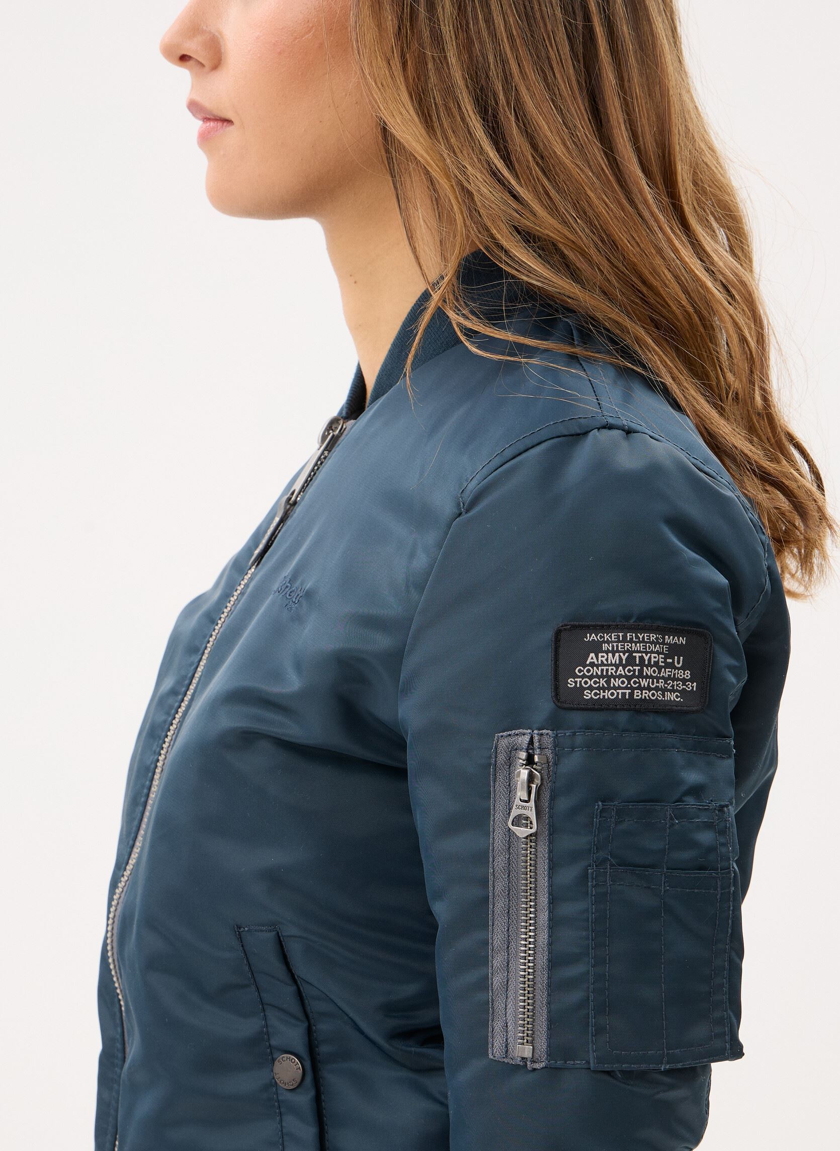 Blousons Bomber Femme-AIRFORCEWRS femme bleu Schott Blousons Bomber Femme-AIRFORCEWRS femme bleu NAVY