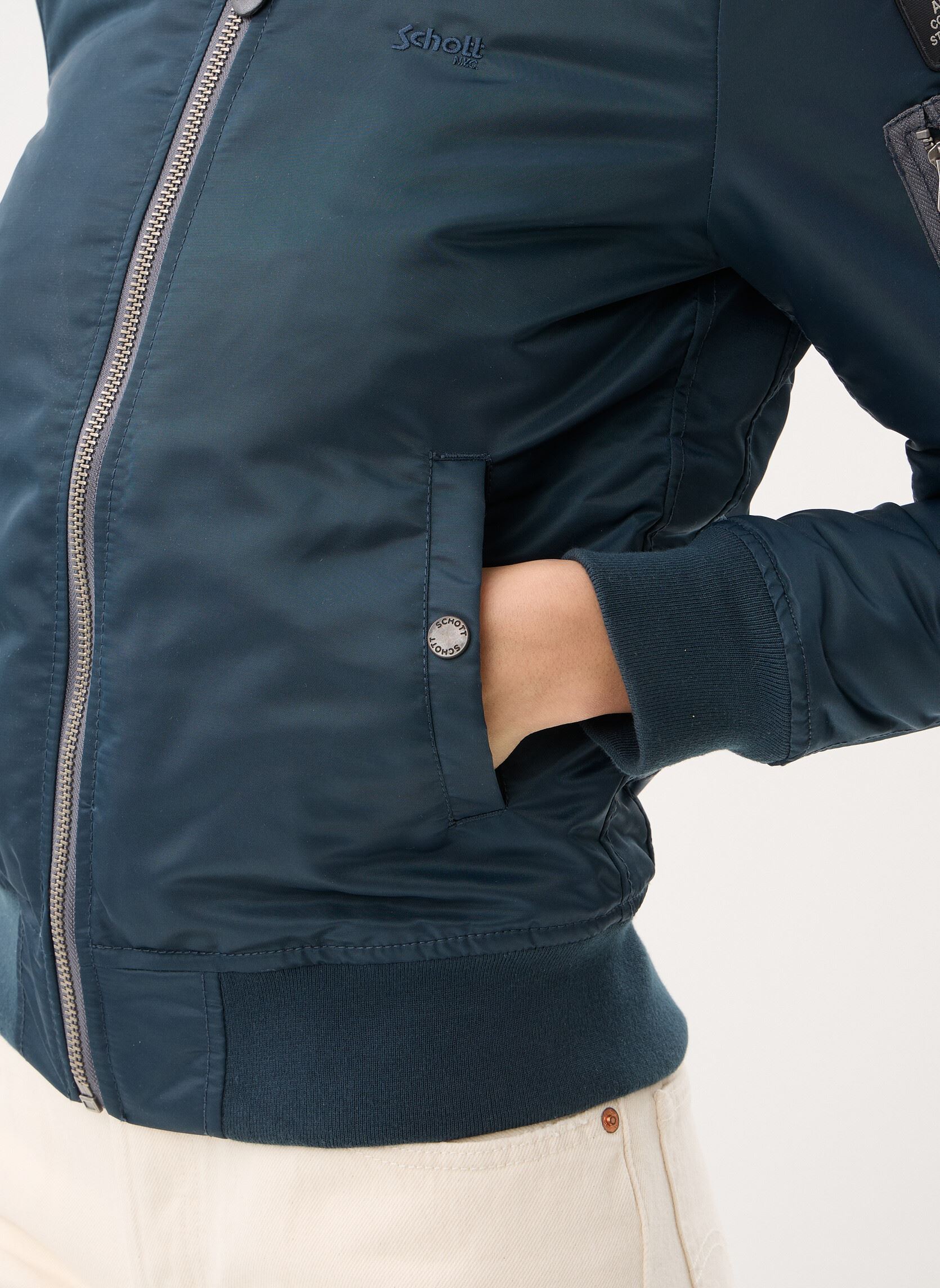 Blousons Bomber Femme-AIRFORCEWRS femme bleu Schott Blousons Bomber Femme-AIRFORCEWRS femme bleu NAVY