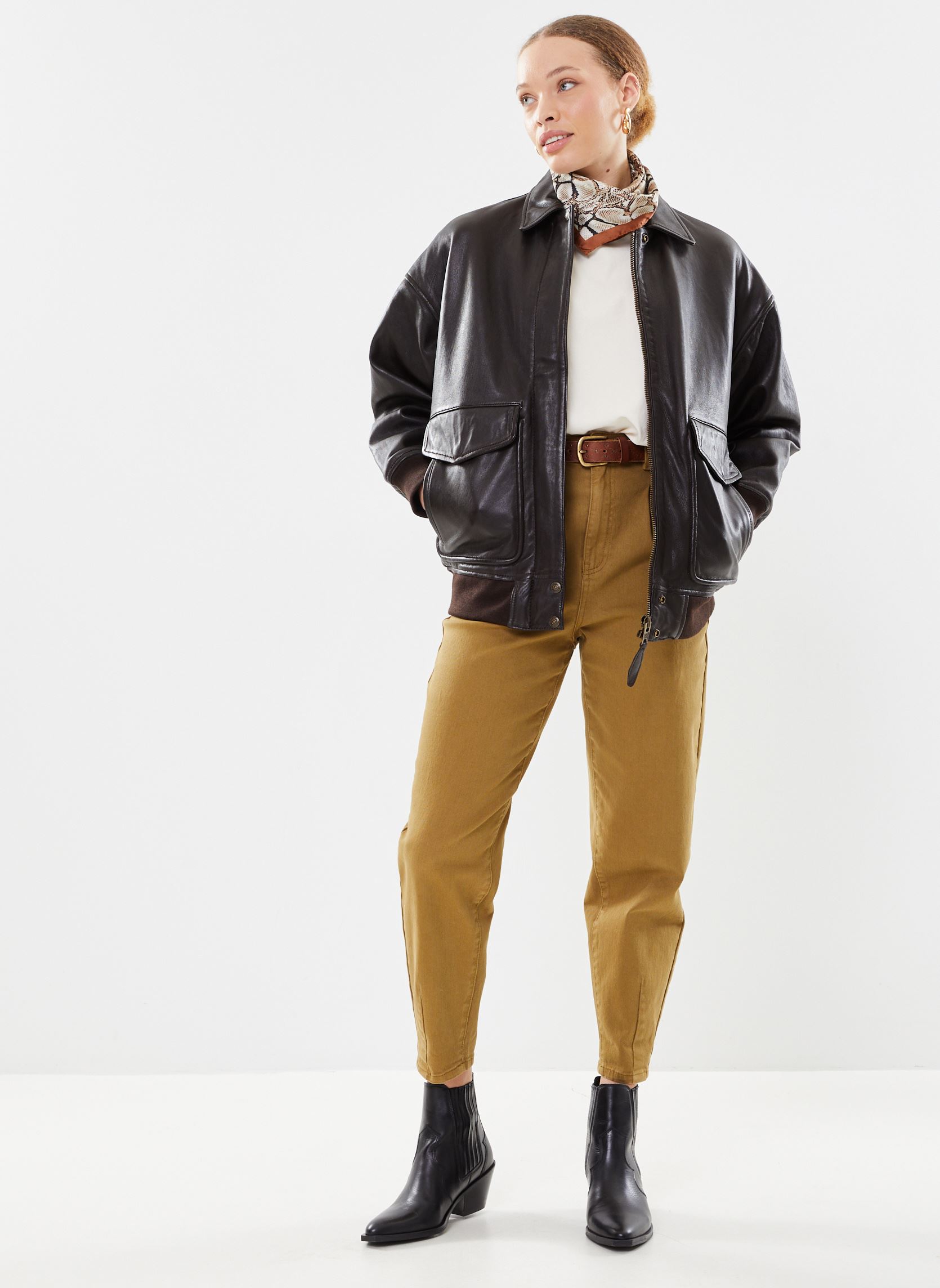 Giacche in pelle Blouson Pilote Cuir-LCWDAISY donna marrone Schott Giacche in pelle Blouson Pilote Cuir-LCWDAISY donna marrone BROWN