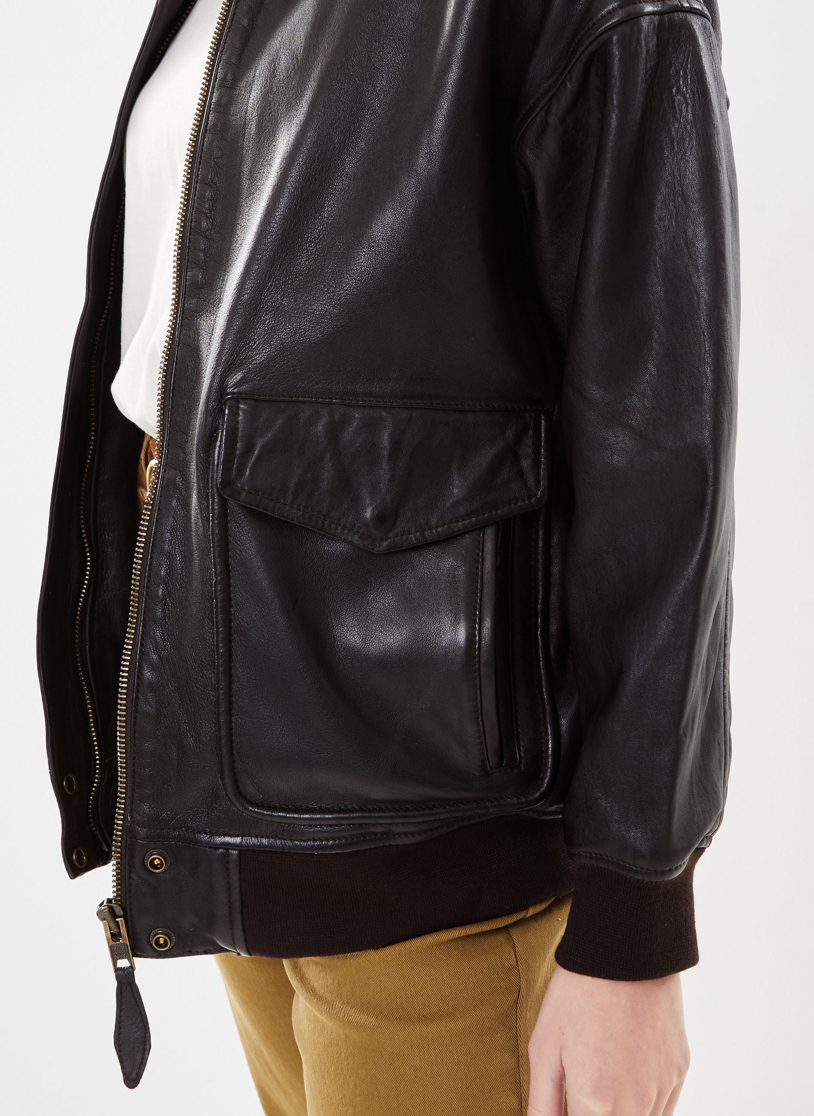 Giacche in pelle Blouson Pilote Cuir-LCWDAISY donna marrone Schott Giacche in pelle Blouson Pilote Cuir-LCWDAISY donna marrone BROWN