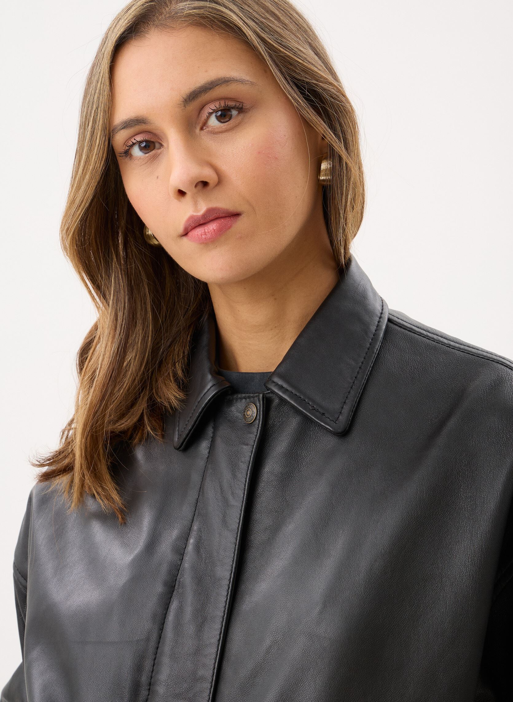Leren jassen Blouson Pilote Cuir-LCWDAISY dames zwart Schott Leren jassen Blouson Pilote Cuir-LCWDAISY dames zwart BLACK