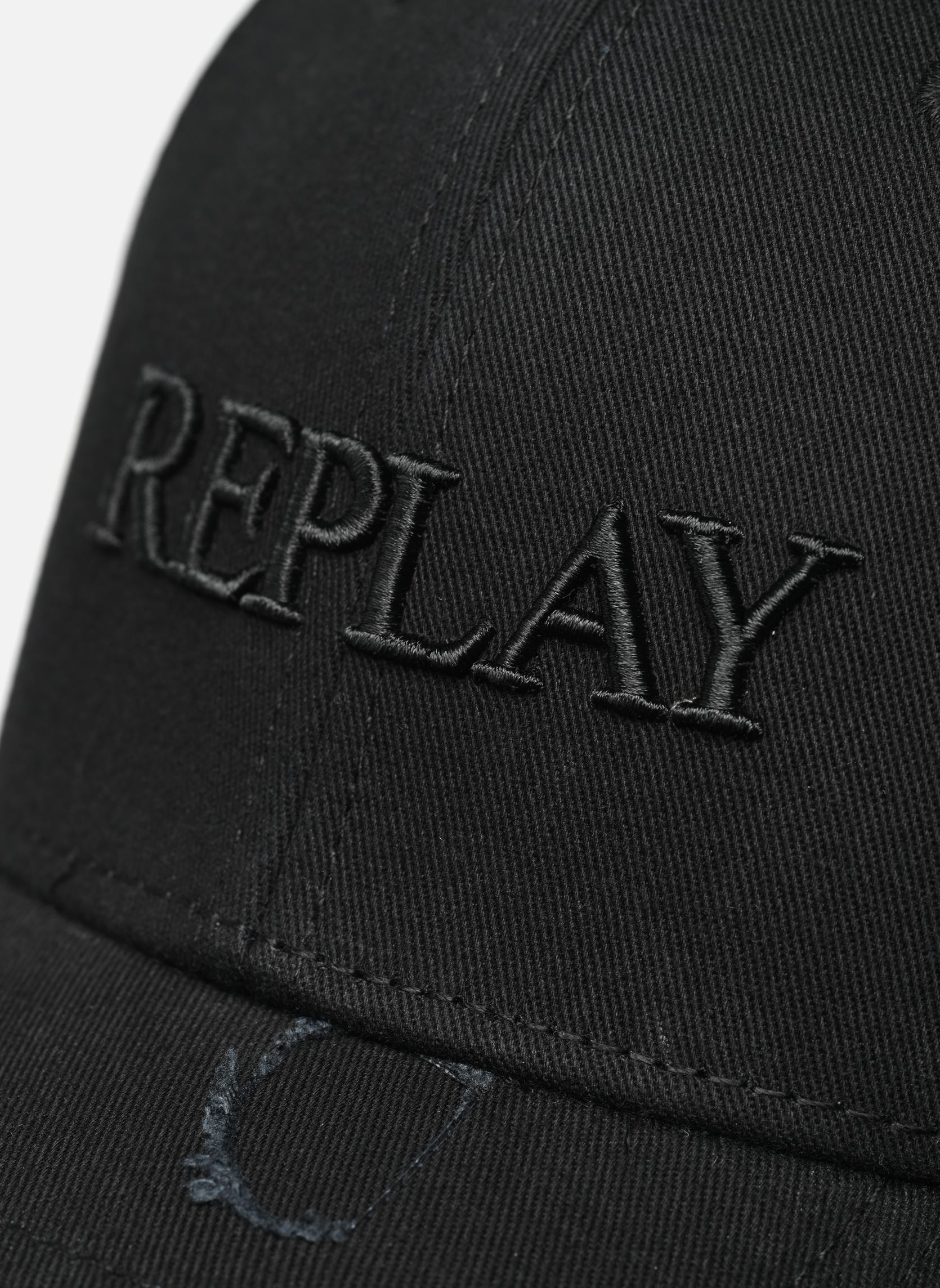 Cappellini Casquette logo replay destroy uomo nero Replay Cappellini Casquette logo replay destroy uomo nero TOTAL BLACK
