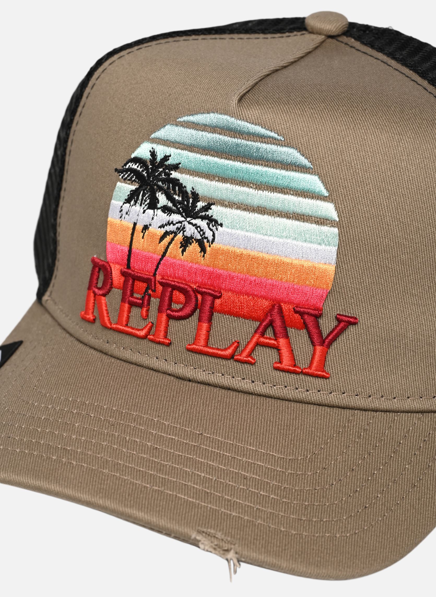 Casquettes Casquette logo replay soleil homme marron Replay Casquettes Casquette logo replay soleil homme marron BROWN SMOKE