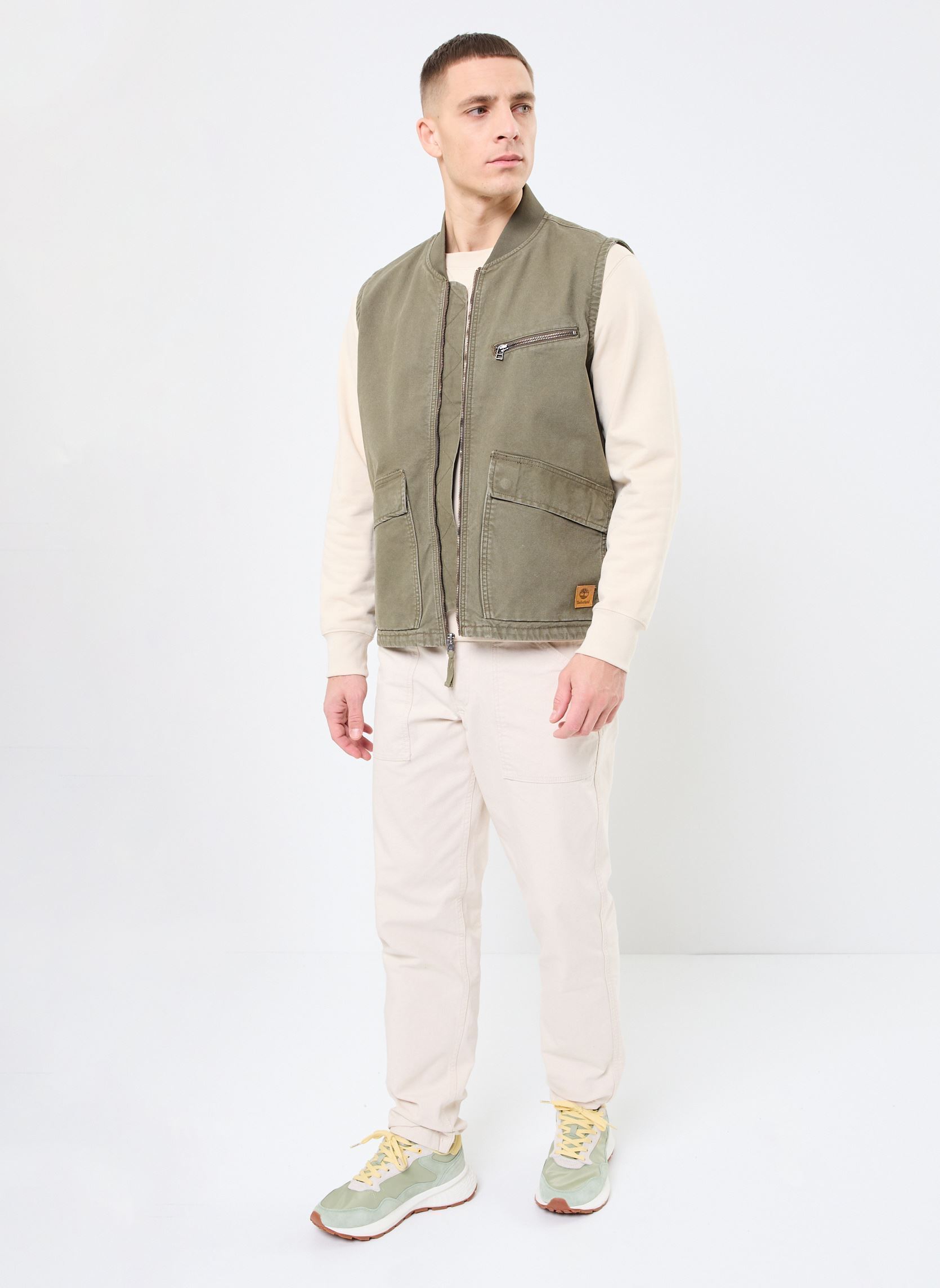 Vestes Washed Canvas Jacket homme vert Timberland Vestes Washed Canvas Jacket homme vert LEAF GREEN