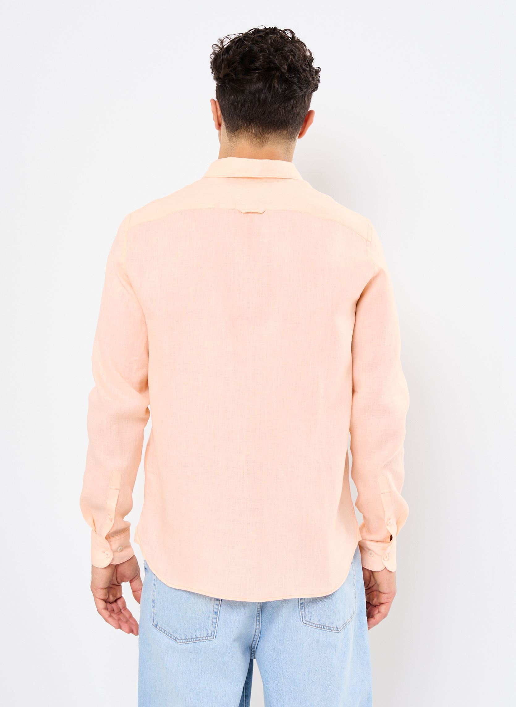 Camicie Linen Shirt uomo arancione Timberland Camicie Linen Shirt uomo arancione TROPICAL PEACH