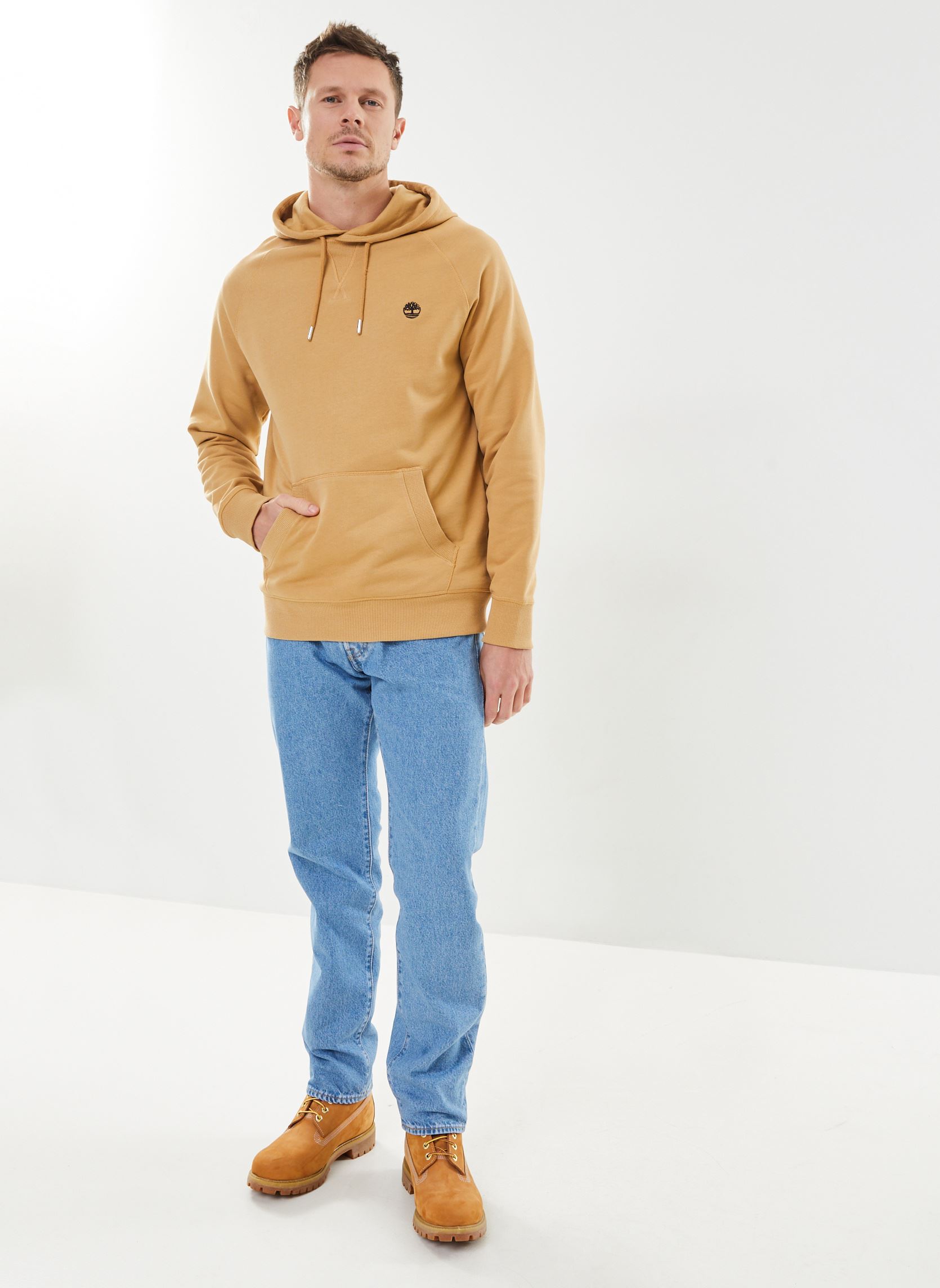 Hoodies Loopback Hoodie heren beige Timberland Hoodies Loopback Hoodie heren beige Light Wheat Boot