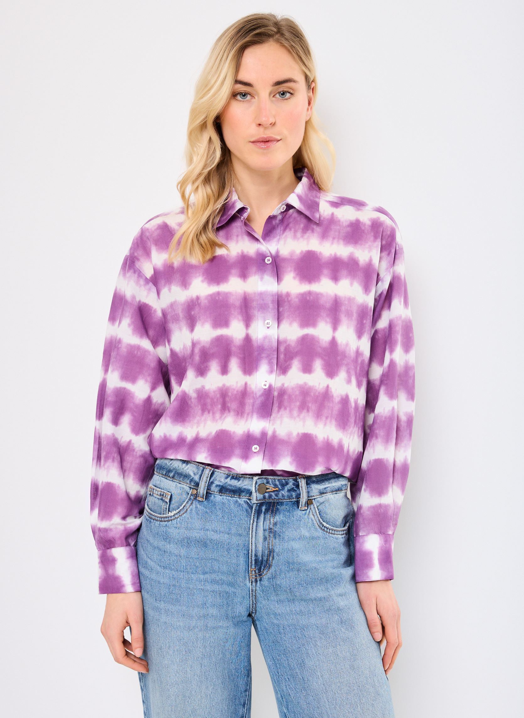 Chemises manches longues Tomy femme violet Jolie Jolie Petite Mendigote Chemises manches longues Tomy femme violet Jacinthe
