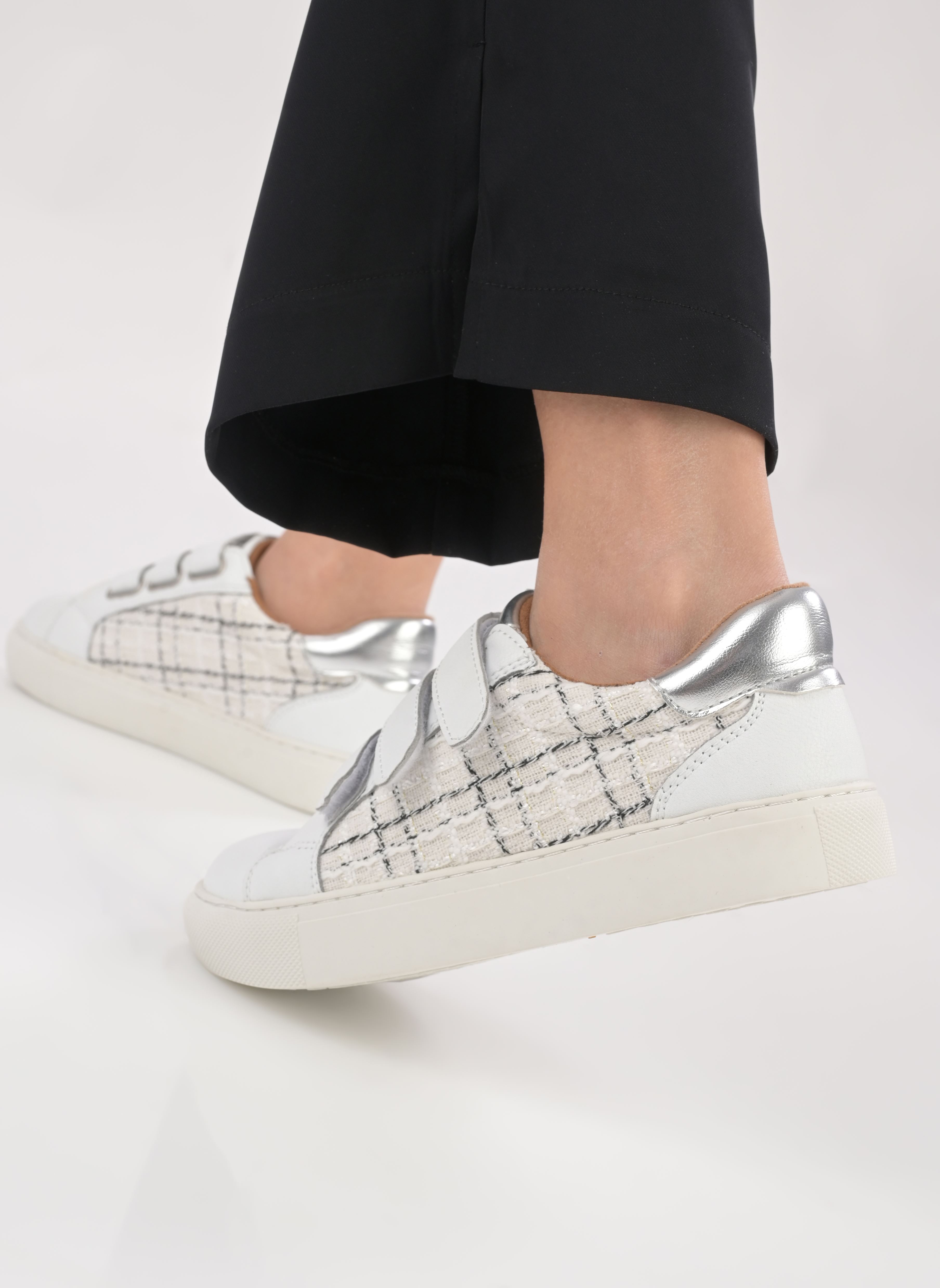 Lage sneakers QL5006 dames wit Divine Factory Lage sneakers QL5006 dames wit Blanc