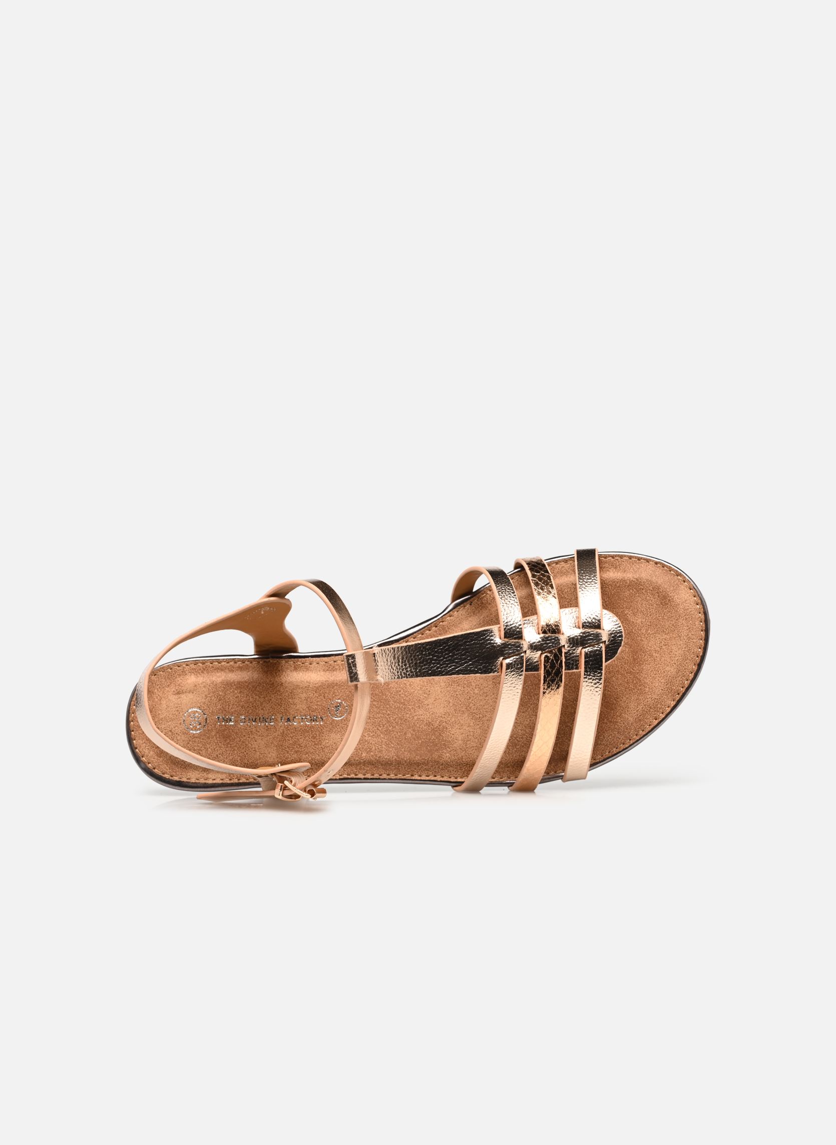 Sandali piatti FJ5030 donna rosa Divine Factory Sandali piatti FJ5030 donna rosa Beige