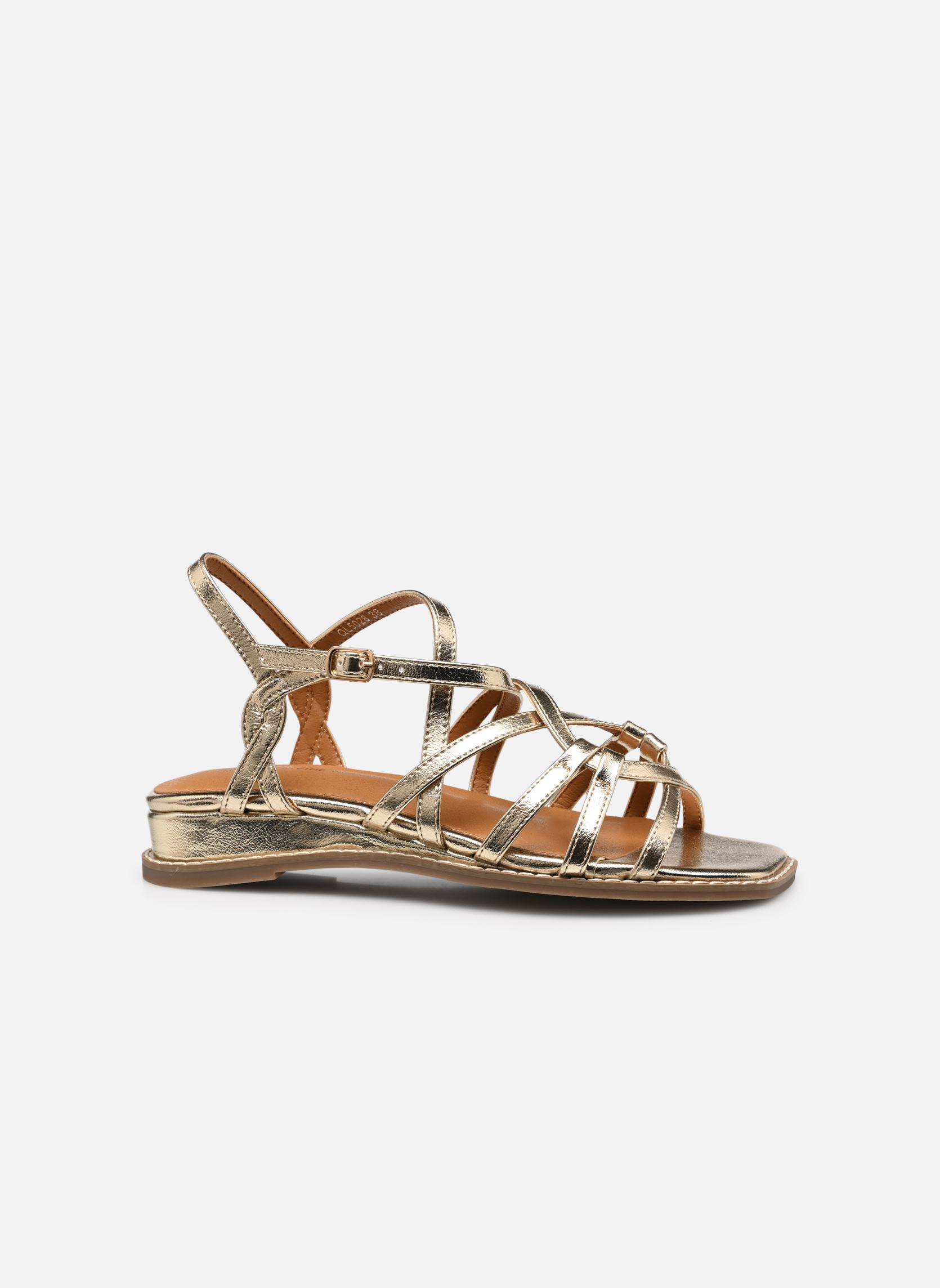 Sandales compensées et plateformes QL5028 femme or et bronze Divine Factory Sandales compensées et plateformes QL5028 femme or et bronze Or