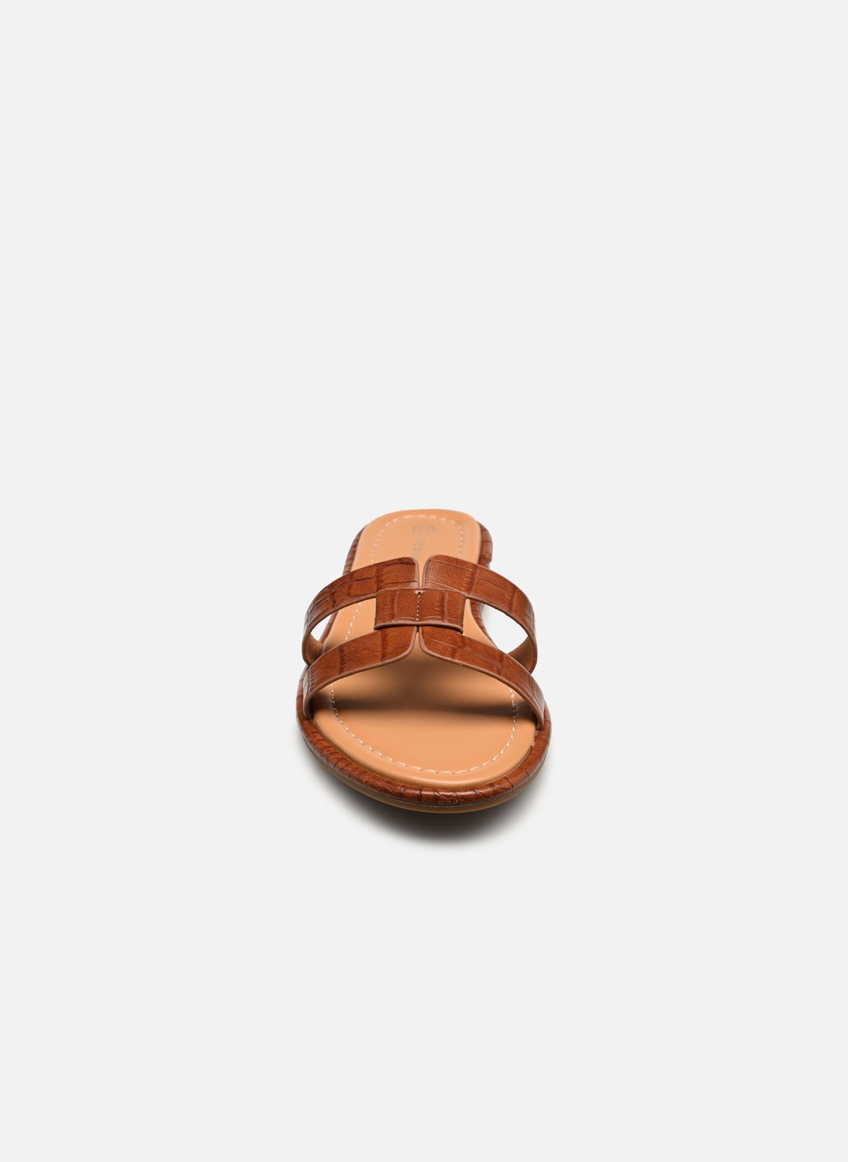 Zuecos y mules HK4360 mujer marrón Divine Factory Zuecos y mules HK4360 mujer marrón Camel