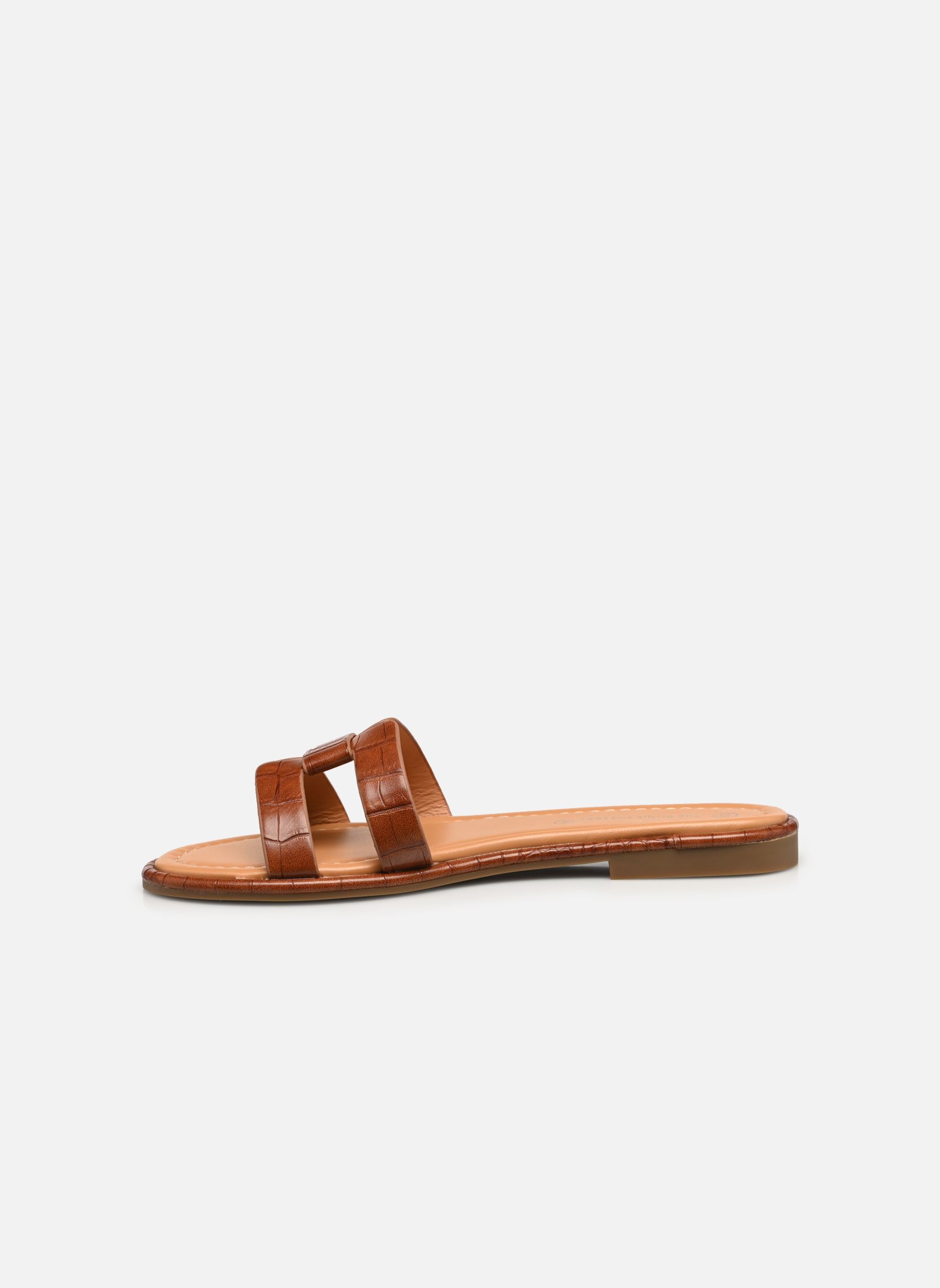 Zuecos y mules HK4360 mujer marrón Divine Factory Zuecos y mules HK4360 mujer marrón Camel