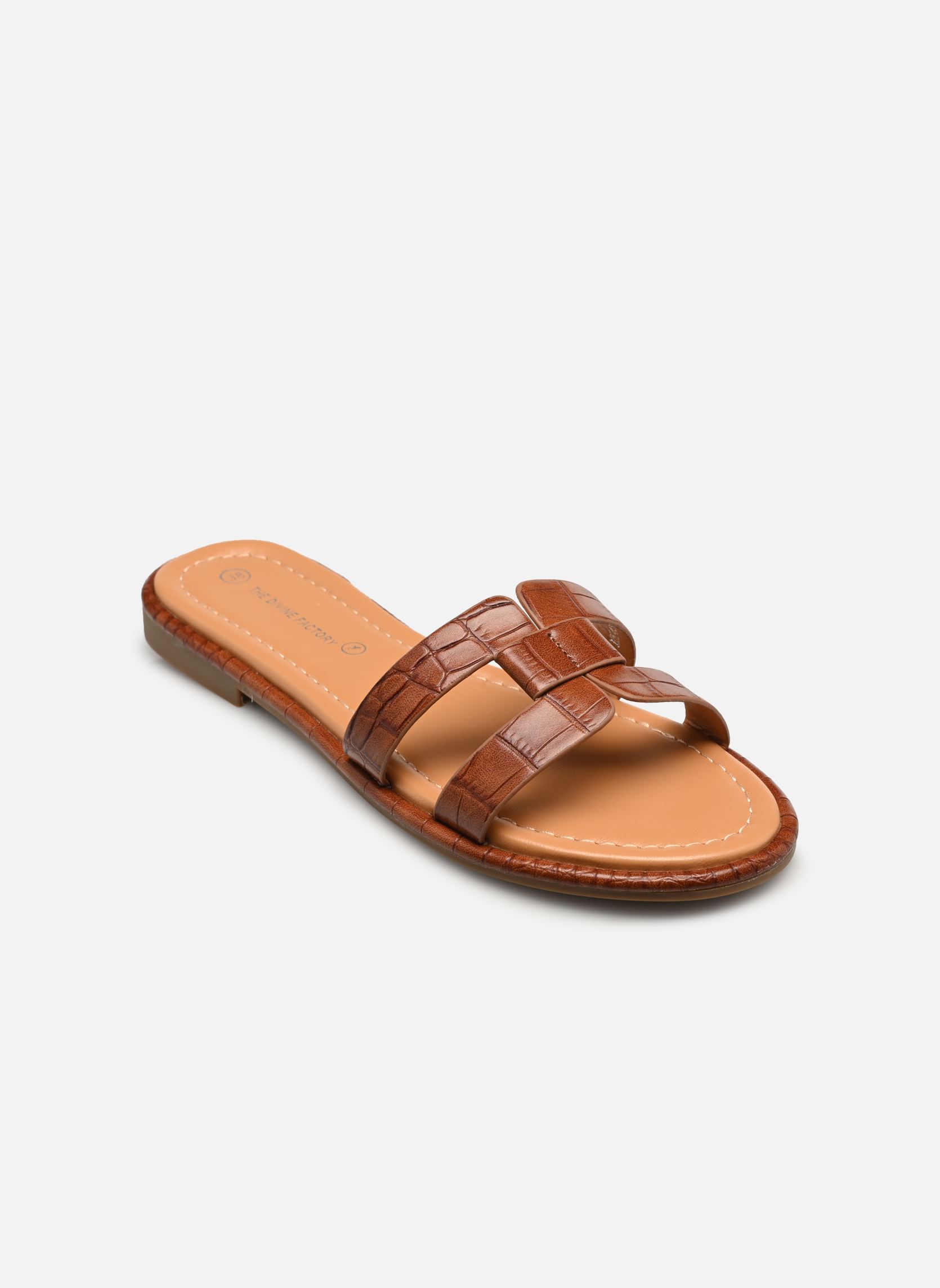 Zuecos y mules HK4360 mujer marrón Divine Factory Zuecos y mules HK4360 mujer marrón Camel