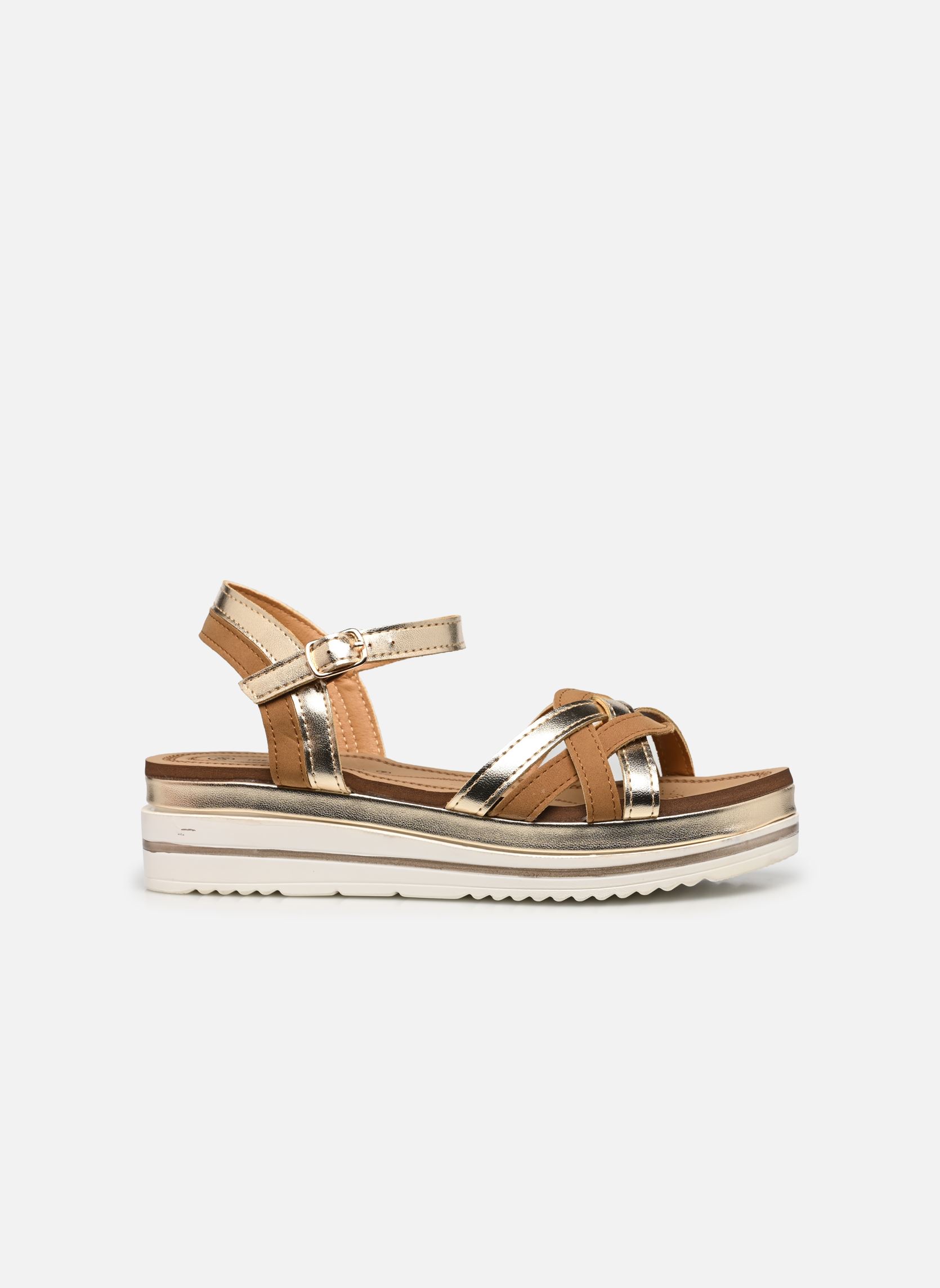 Keil- und Plateausandalen TX5023 damen braun Divine Factory Keil- und Plateausandalen TX5023 damen braun CamelOr