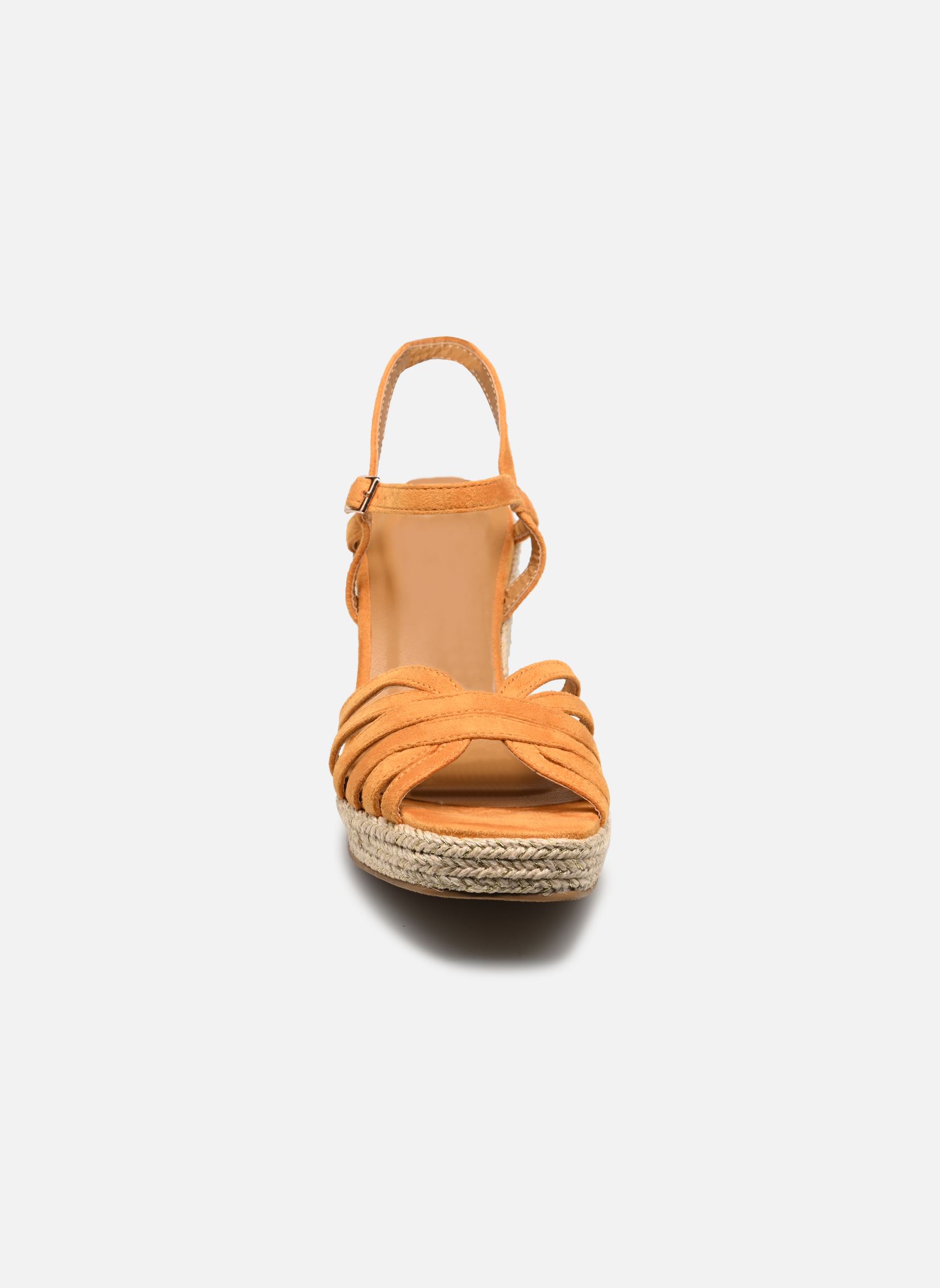 Keil- und Plateausandalen QL5012 damen orange Divine Factory Keil- und Plateausandalen QL5012 damen orange Orange