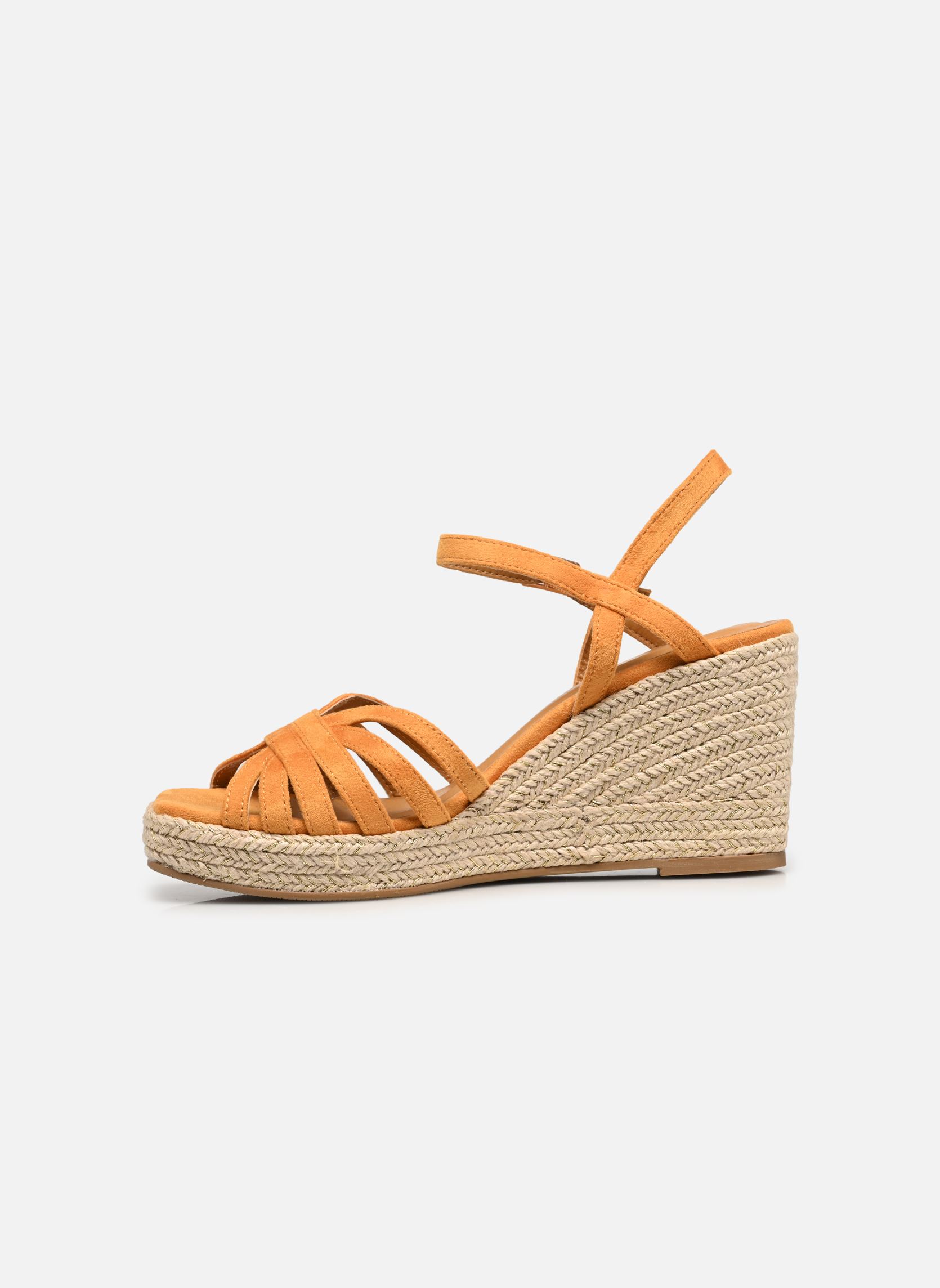 Keil- und Plateausandalen QL5012 damen orange Divine Factory Keil- und Plateausandalen QL5012 damen orange Orange