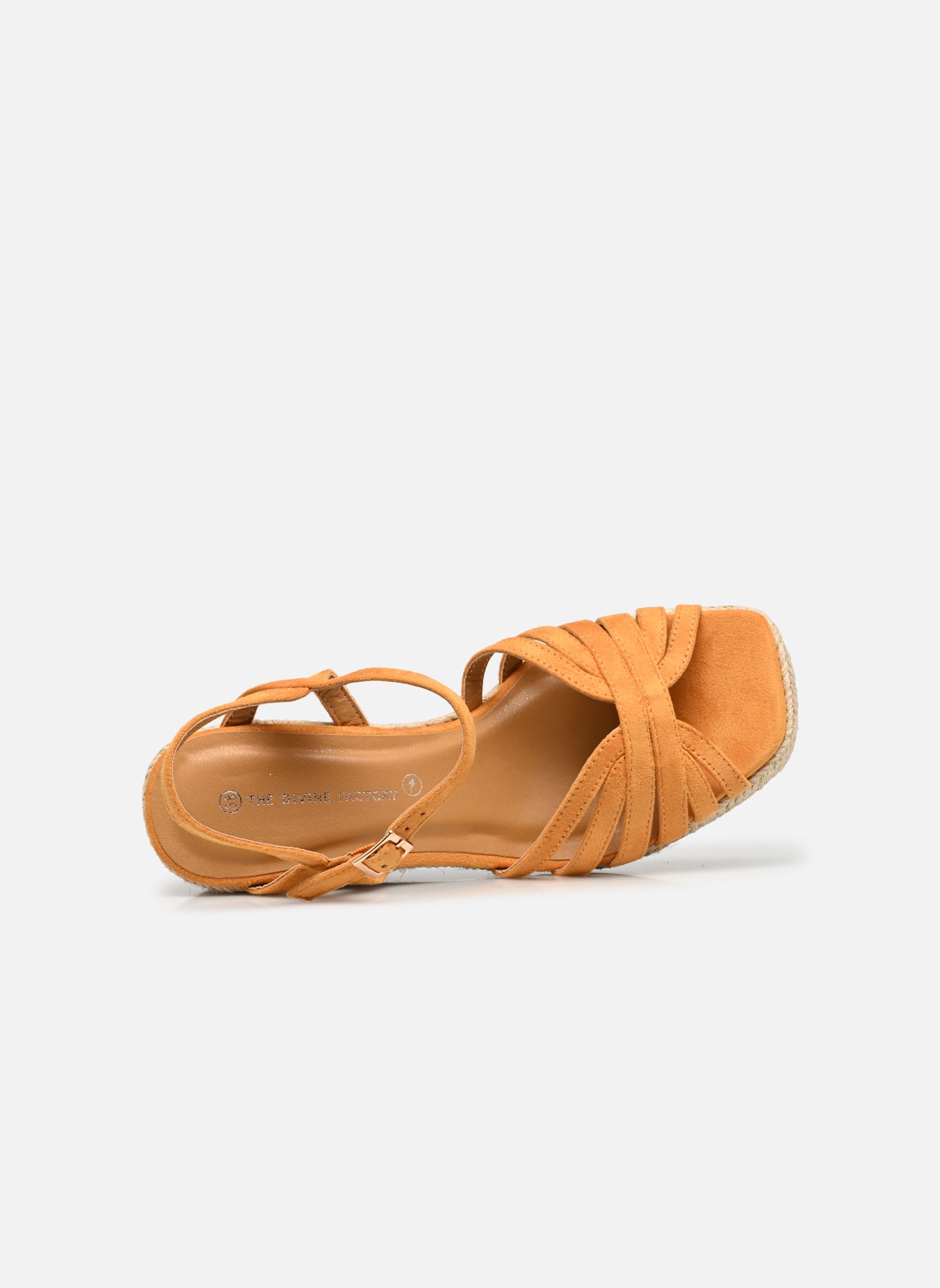 Keil- und Plateausandalen QL5012 damen orange Divine Factory Keil- und Plateausandalen QL5012 damen orange Orange